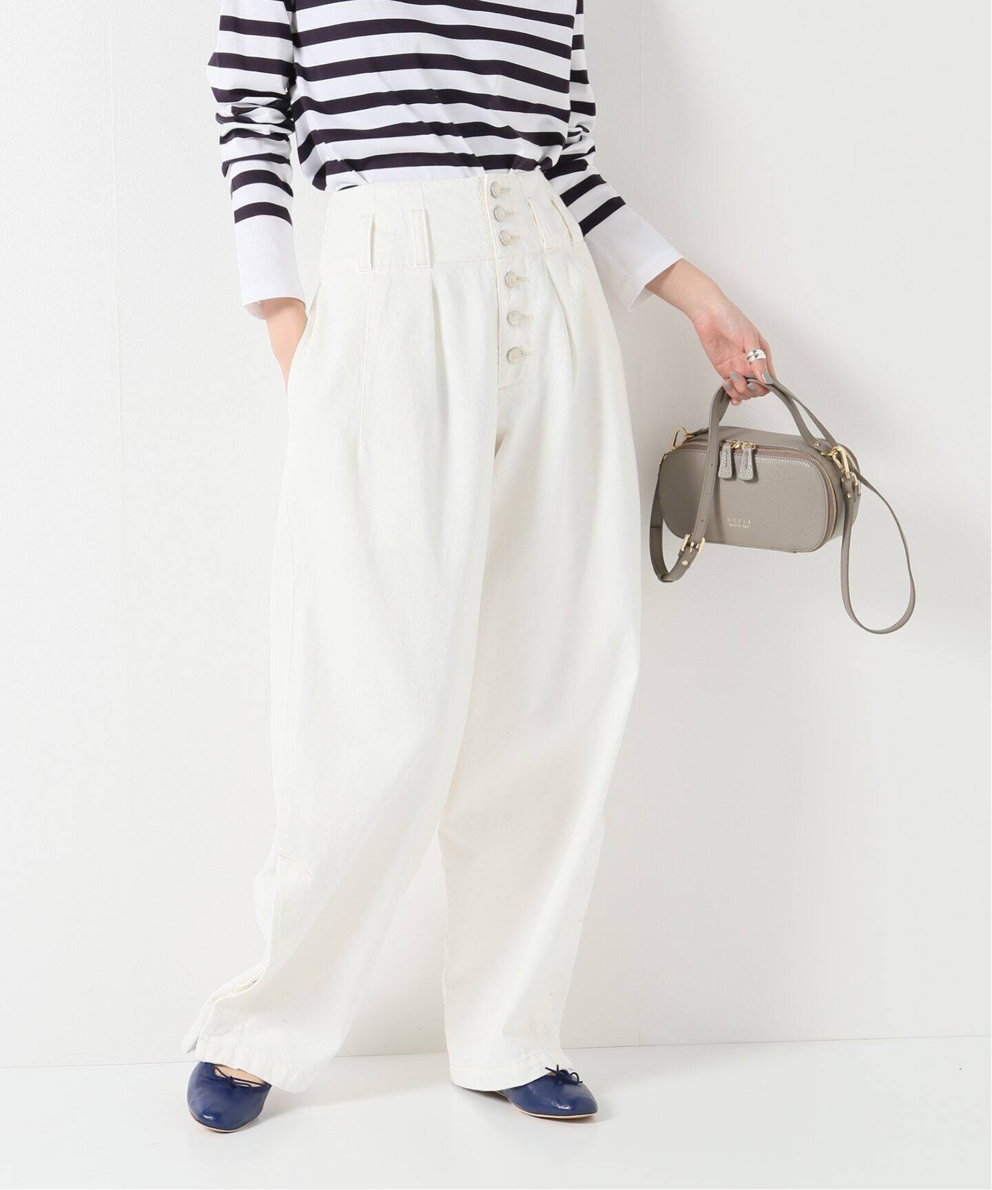 LIVINGTONE/リヴィントーン】INVADER BUTTON FLY WITH SLIT HEM 