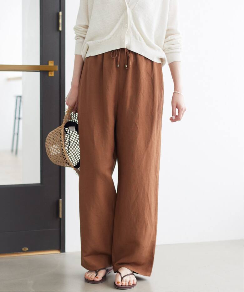 リネンレーヨンイージーパンツ（スラックス）｜SLOBE IENA（スローブ  