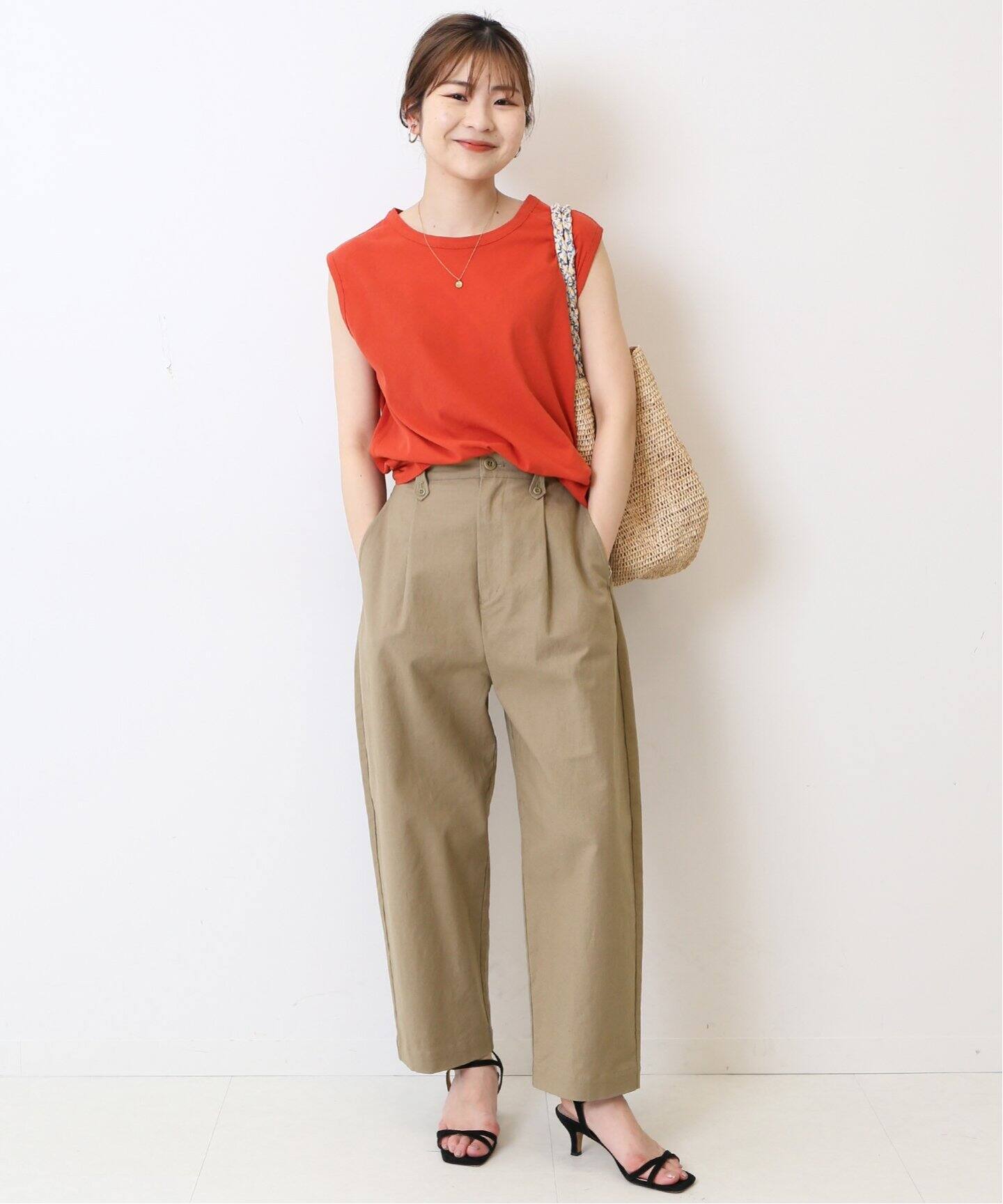 リネンコットンカーブパンツ（チノパンツ）｜SLOBE IENA（スローブ  