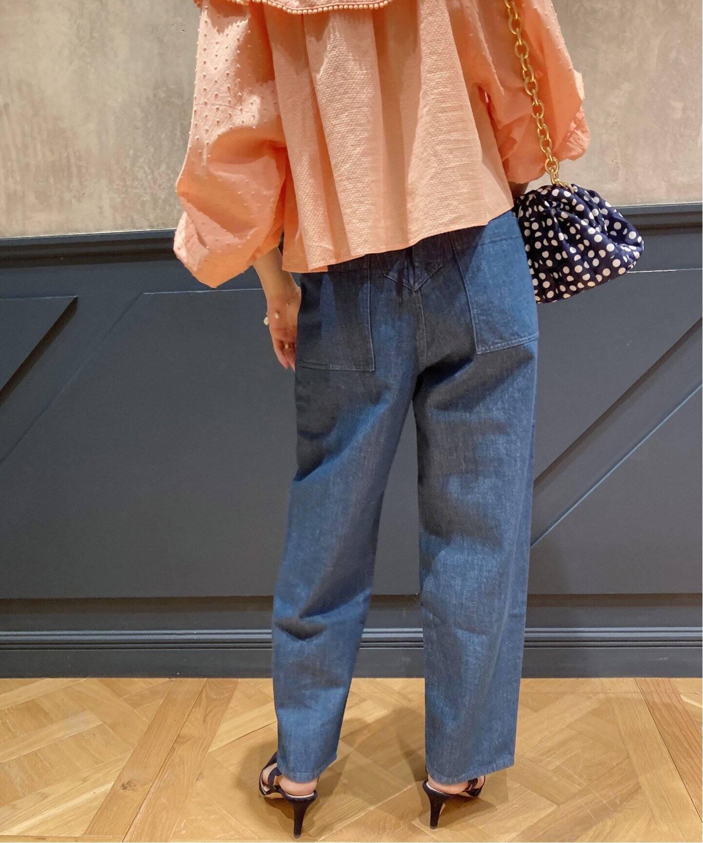 追加》IENA LA BOUCLE デニムレースアップパンツ◇（デニムパンツ 