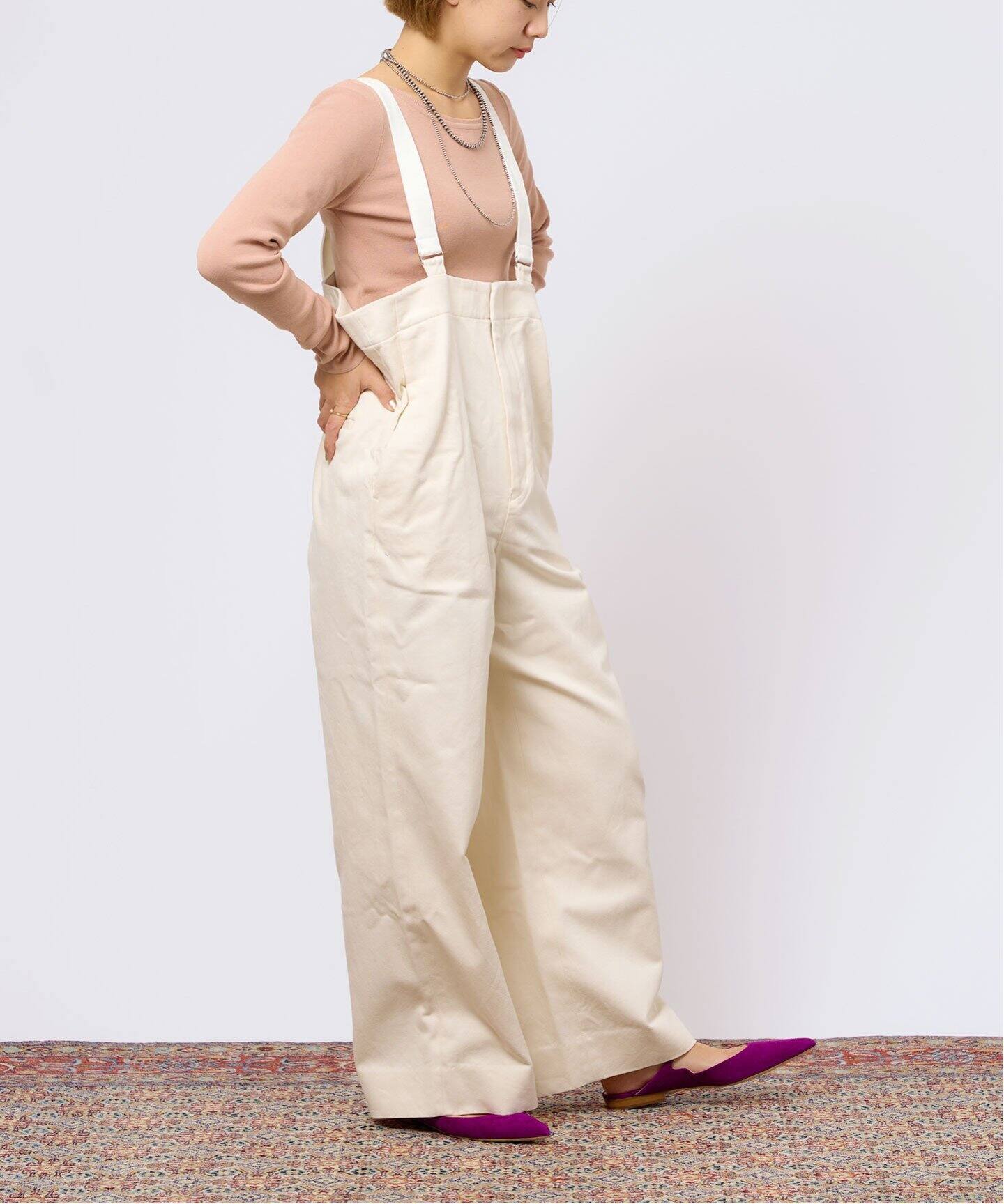 IENA LA BOUCLE ツイルサスペンダーパンツ（その他パンツ）｜IENA  