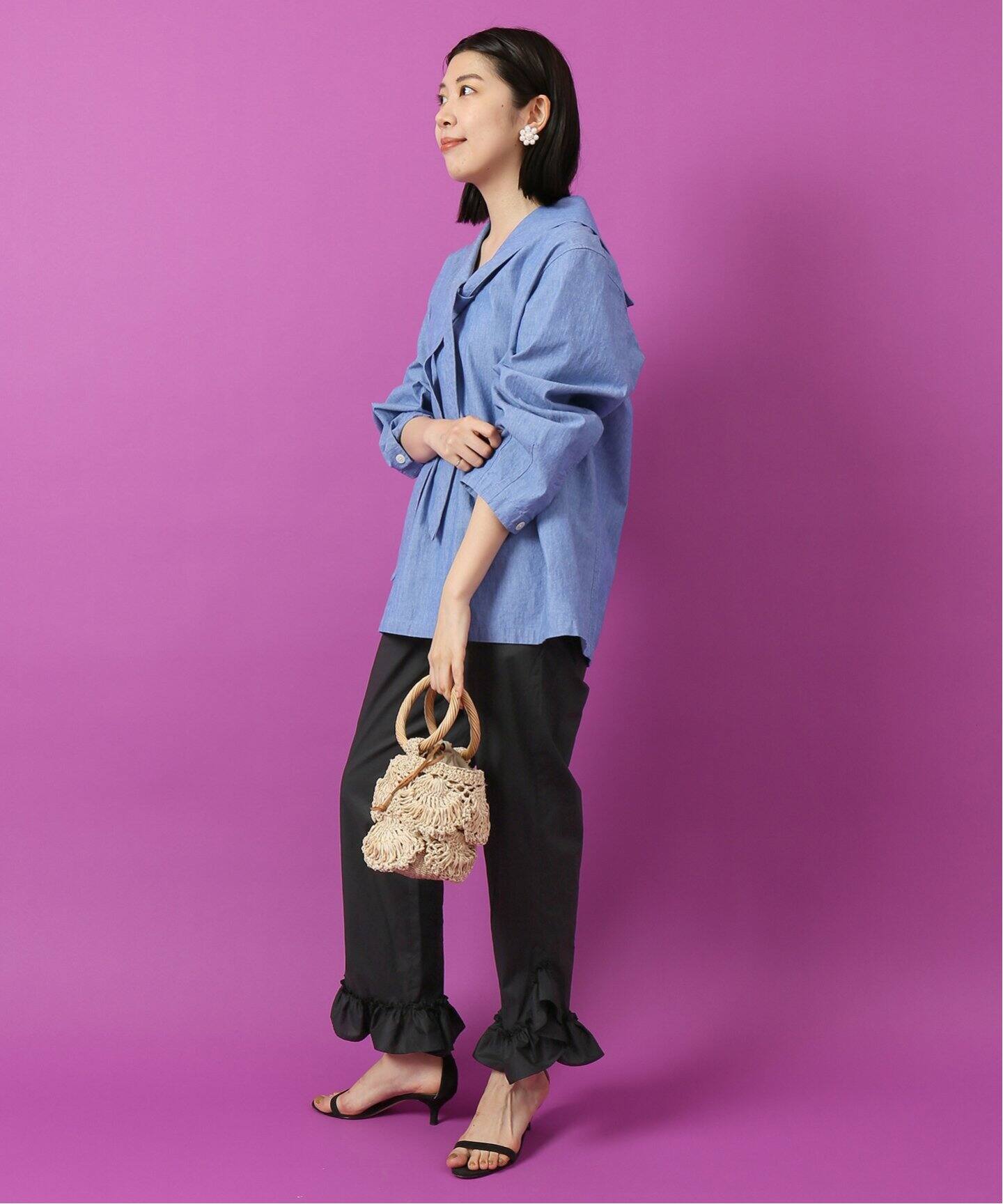 IENA LA BOUCLE タイプライターフリルイージーパンツ（その他パンツ  