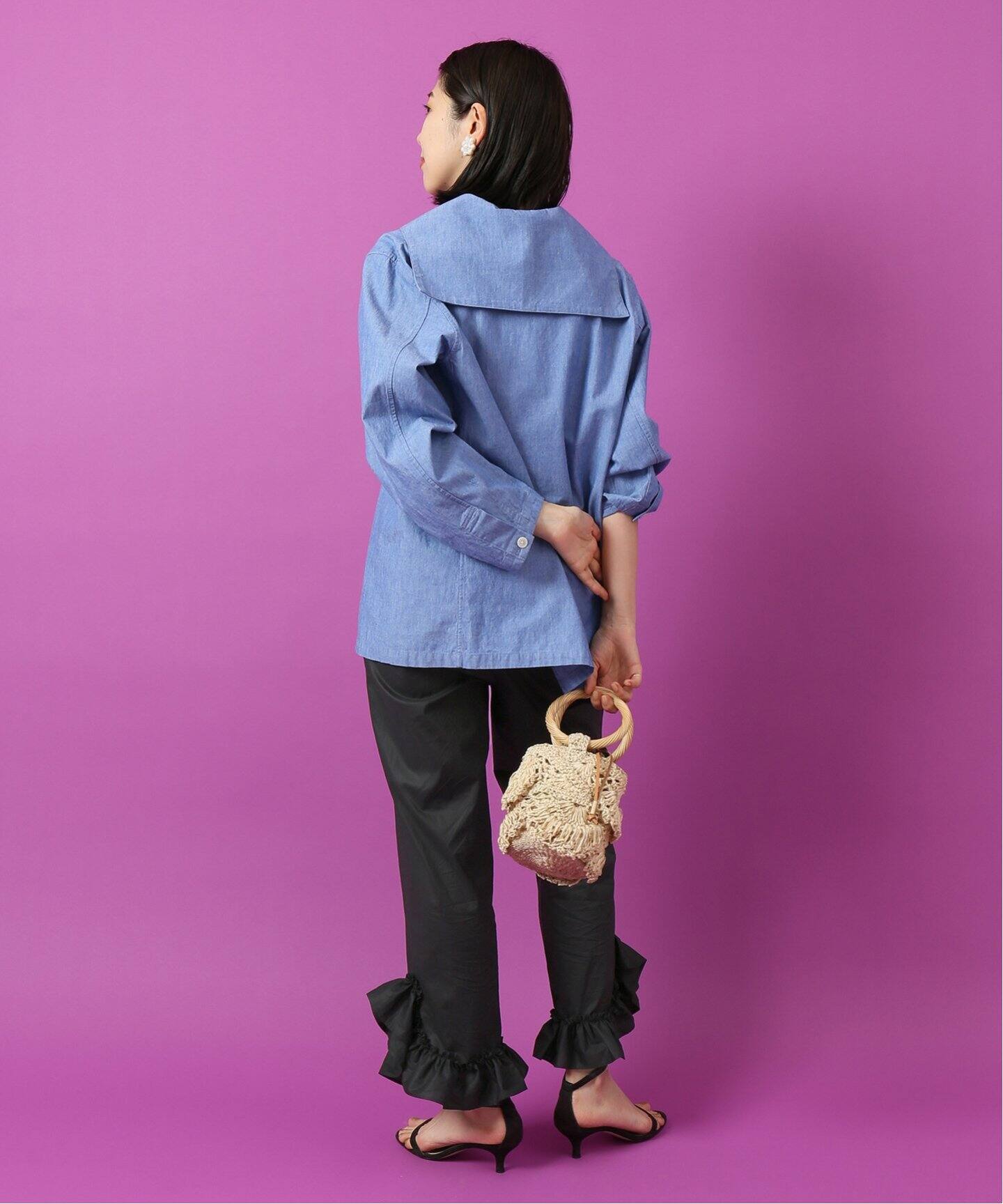 IENA LA BOUCLE タイプライターフリルイージーパンツ（その他パンツ 