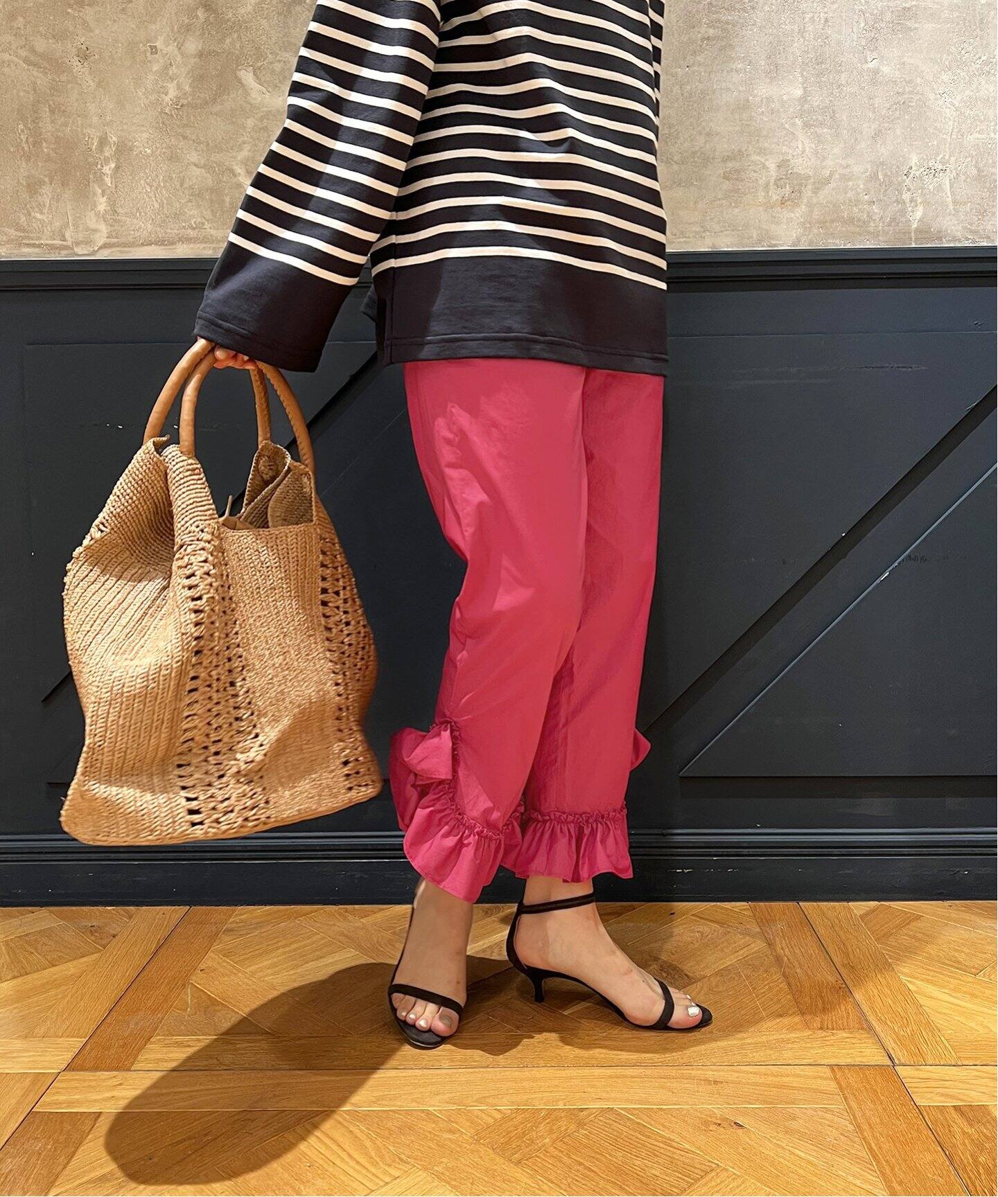 IENA LA BOUCLE タイプライターフリルイージーパンツ（その他パンツ 