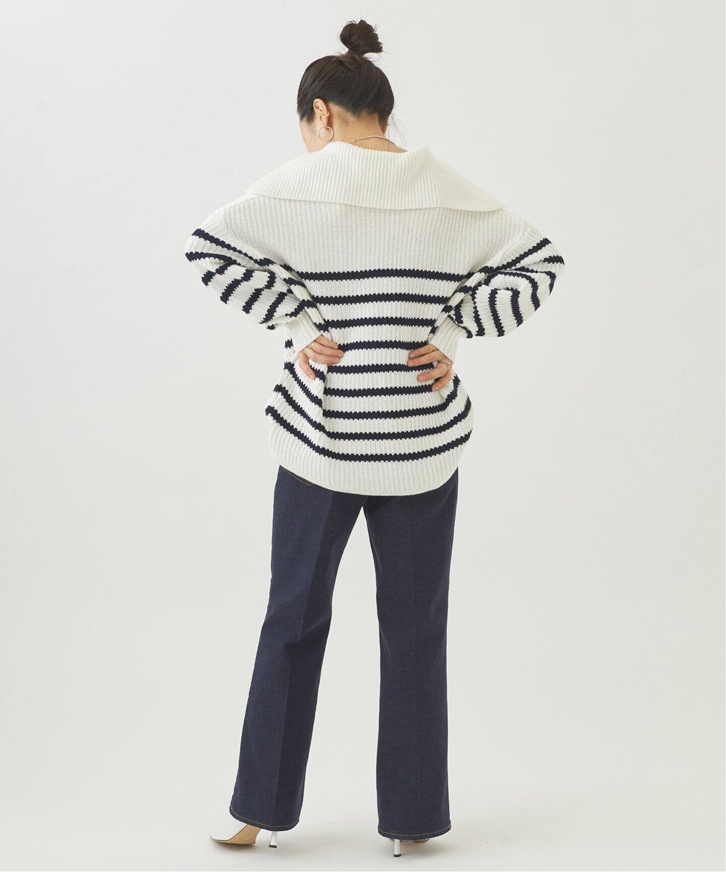 ストレッチセンタープレスクロップドパンツ◇（デニムパンツ・ジーンズ  