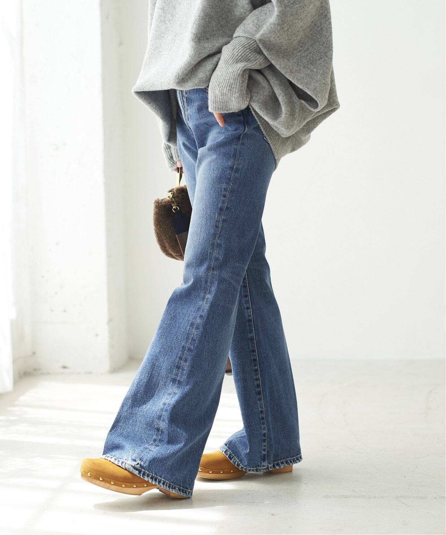 Plage セイヒンカコウセンタープレスデニムパンツ34 