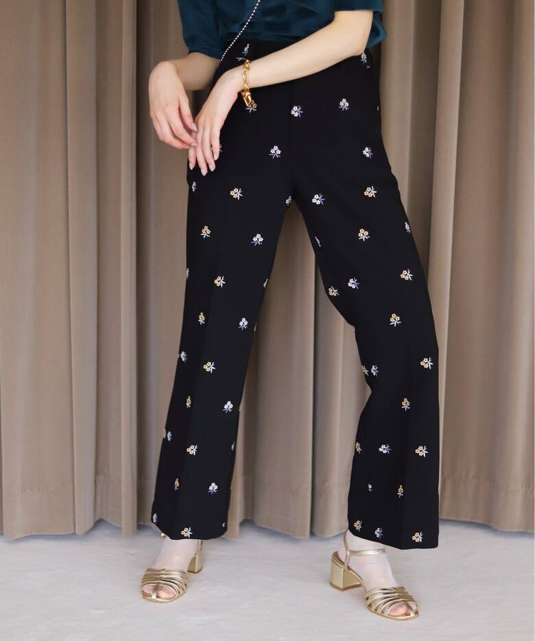 追加》SLOBE citron.フラワーエンブロイダリーパンツ（その他  