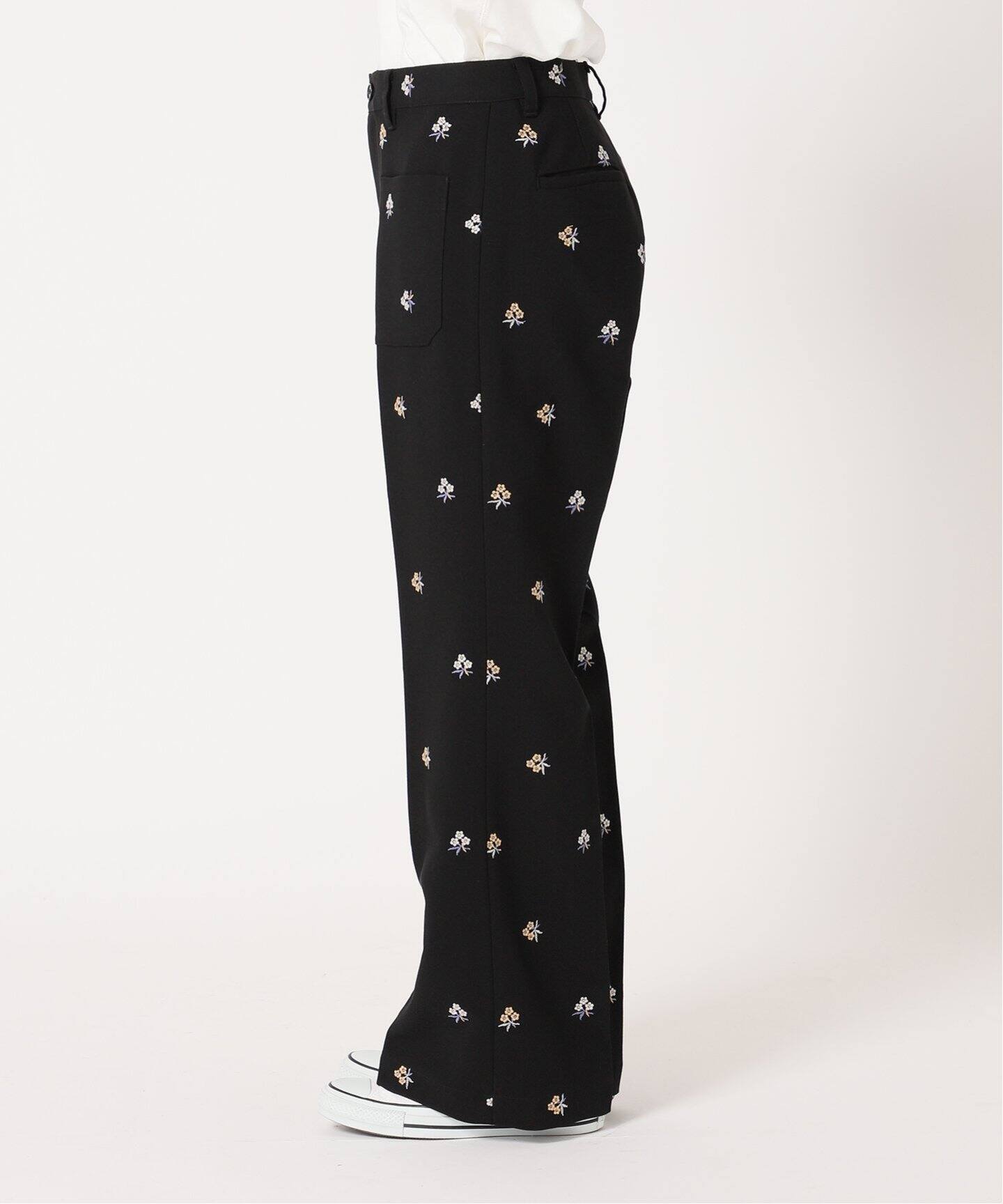 追加》SLOBE citron.フラワーエンブロイダリーパンツ（その他  