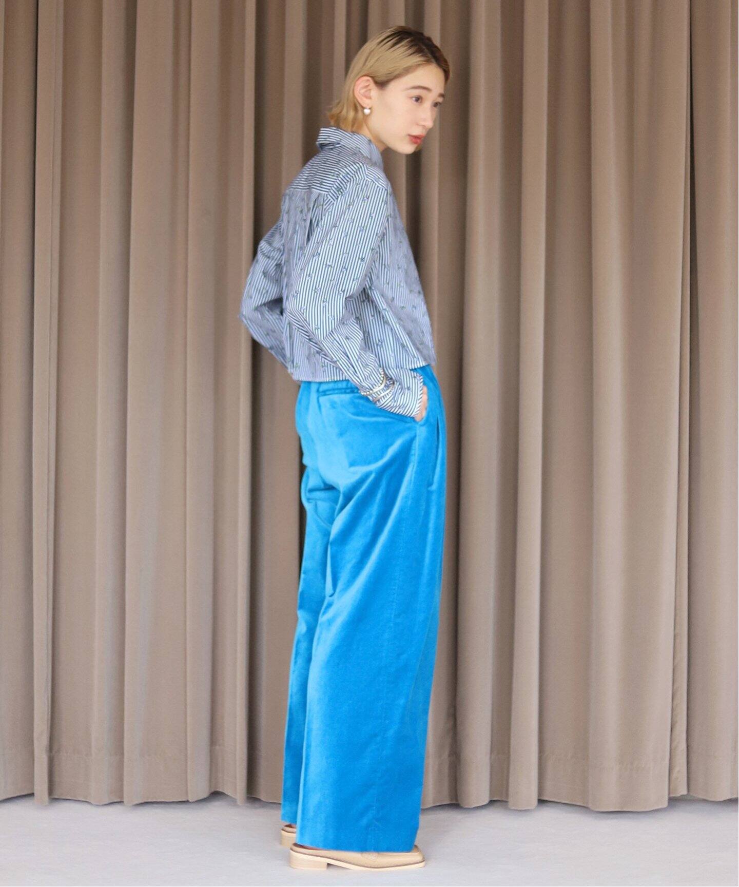 SLOBE citron.べロアタックストレートスラックス（スラックス