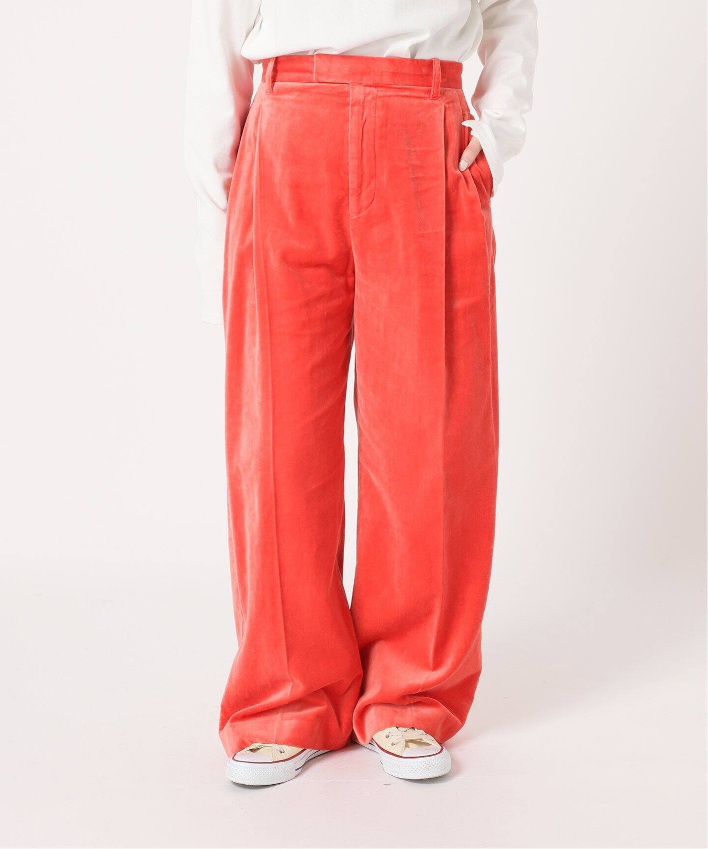 SLOBE citron.べロアタックストレートスラックス（スラックス