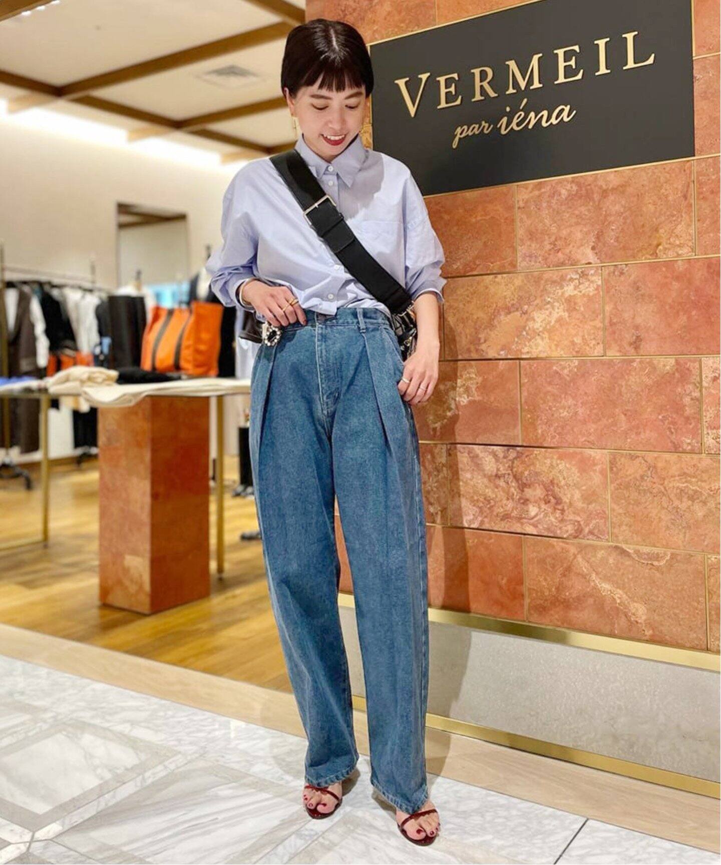 PAYDAY タック入り デニムワイドパンツ（デニムパンツ・ジーンズ 