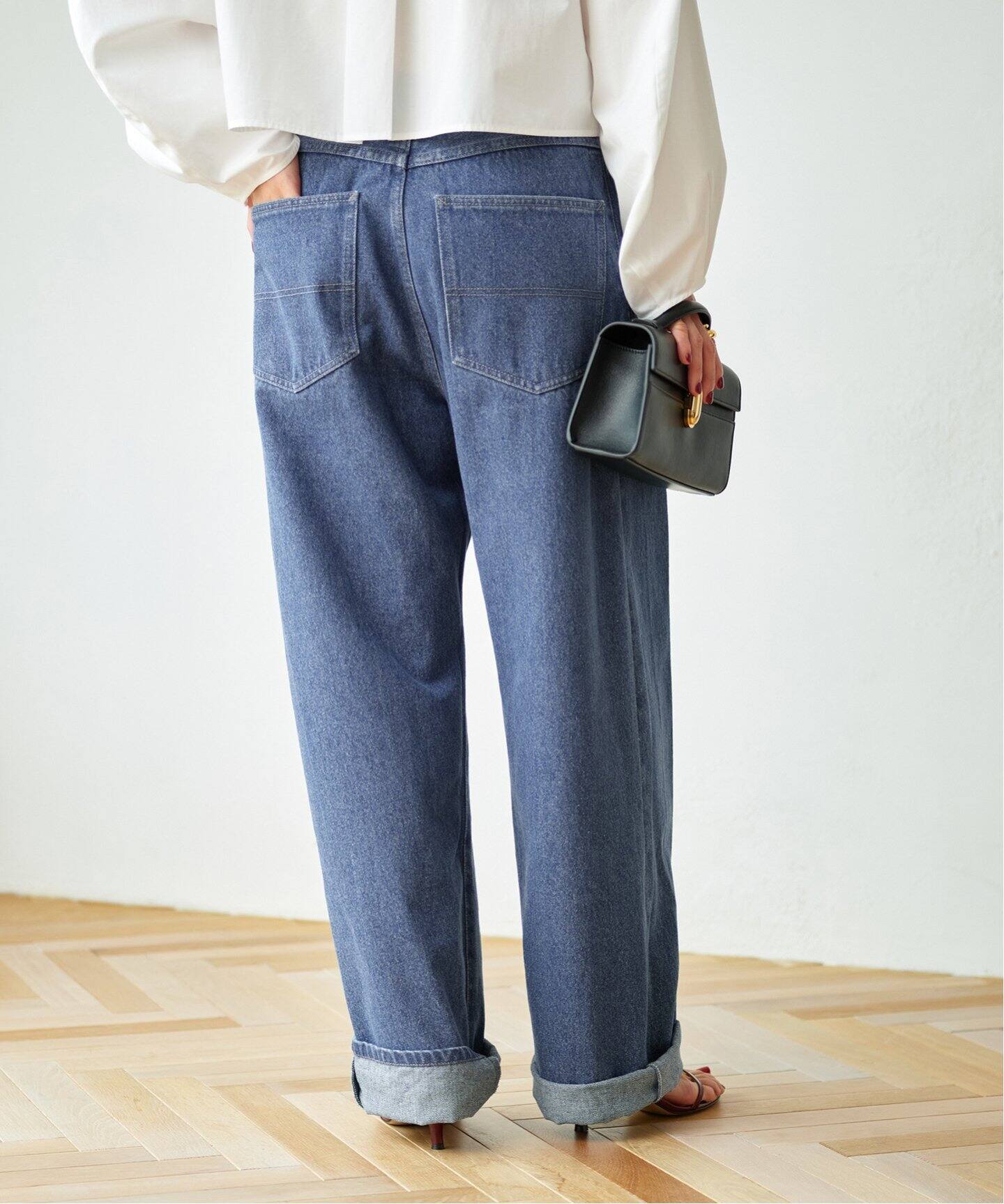 PAYDAY タック入り デニムワイドパンツ（デニムパンツ・ジーンズ 