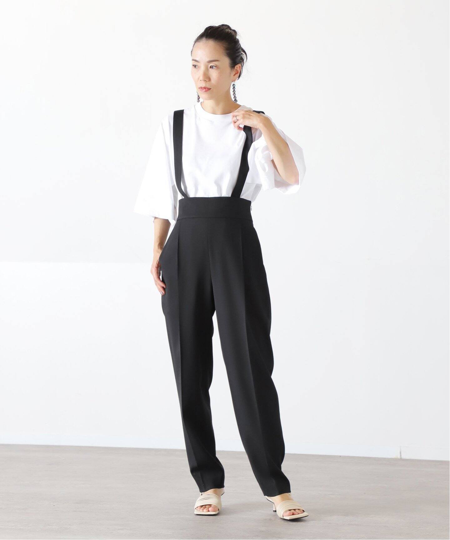 トリコチンサスペンダーパンツ◇（サロペット／オーバーオール  