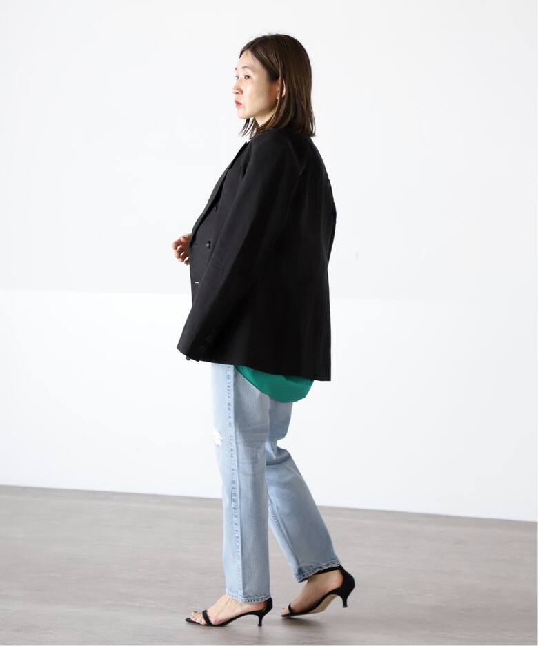 upper hights/アッパーハイツ】 別注THE LIPSTICK ダメージデニム  