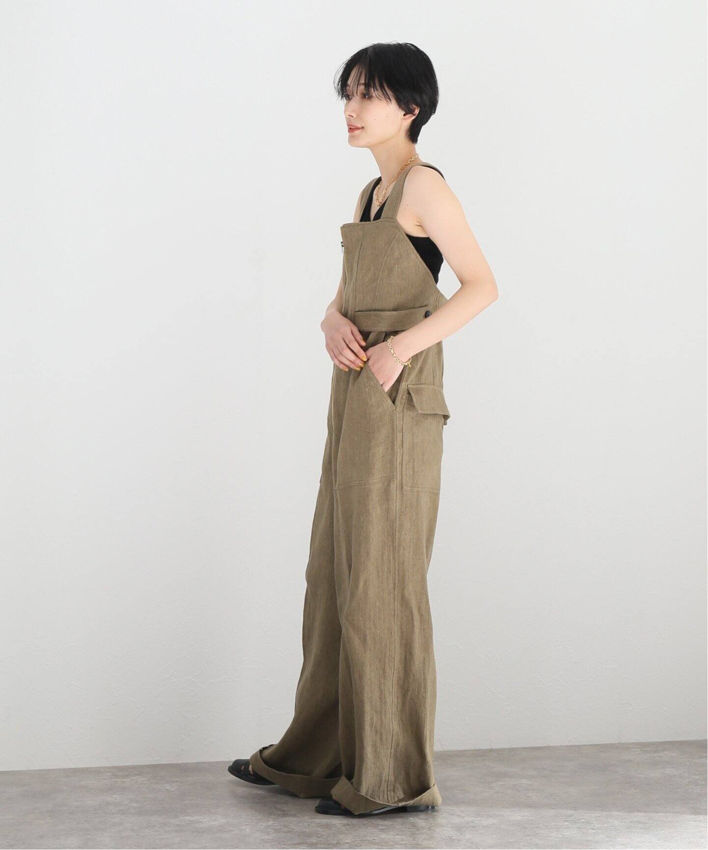 INSCRIRE/アンスクリア】Heringbone ジャンプスーツ（サロペット  