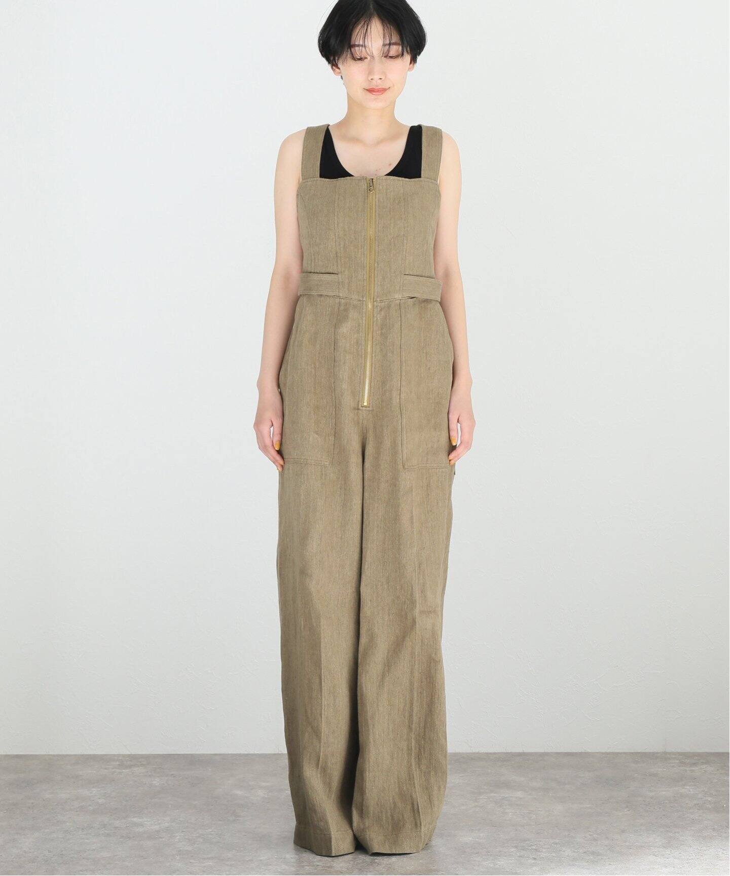 INSCRIRE/アンスクリア】Heringbone ジャンプスーツ（サロペット  