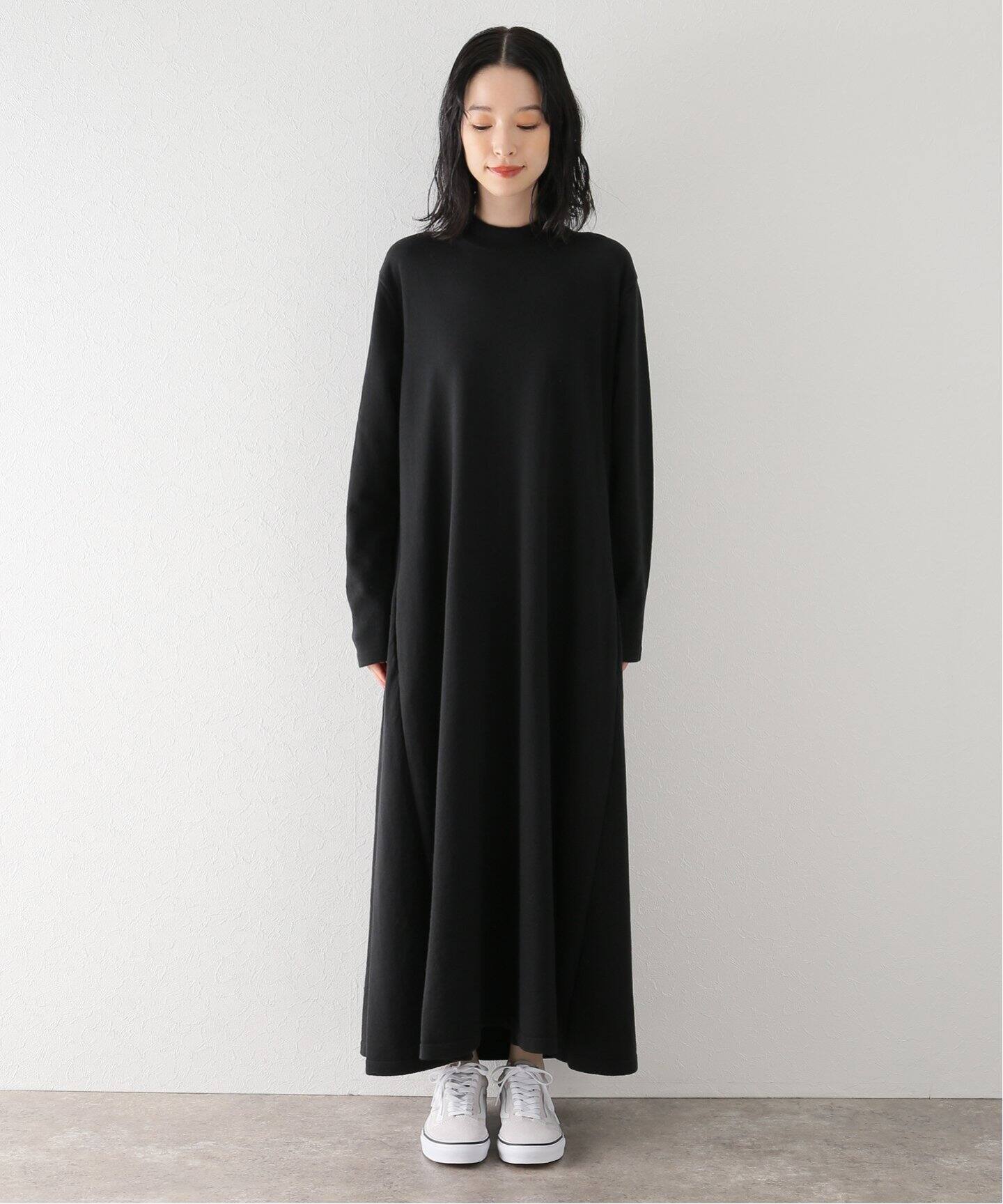 ATON / エイトン】NATURAL DYE WOOL MOCK NECK DRESS（ワンピース  