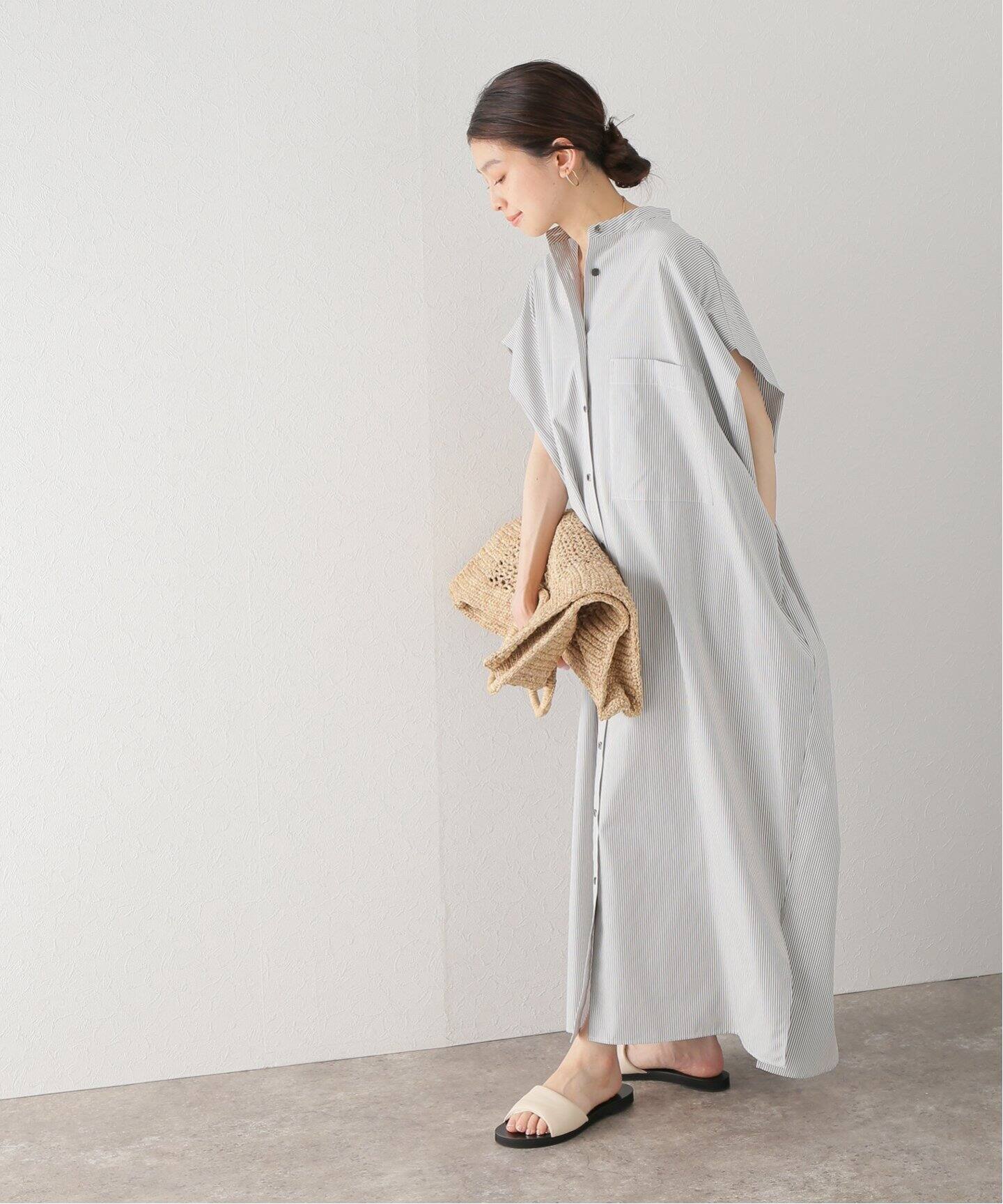 SACRA / サクラ】 HIGHT COUNT STRIPE ONE PIECE（ワンピース）｜BOICE 