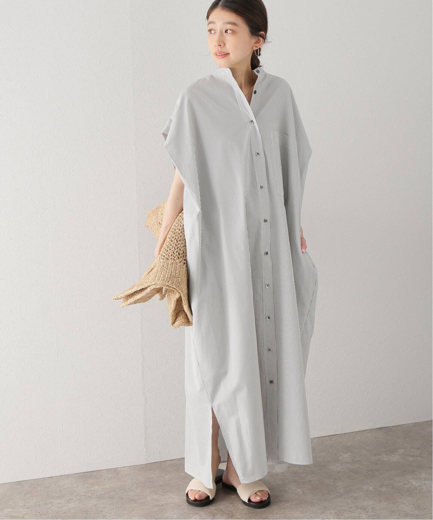 SACRA / サクラ】 HIGHT COUNT STRIPE ONE PIECE（ワンピース）｜BOICE  