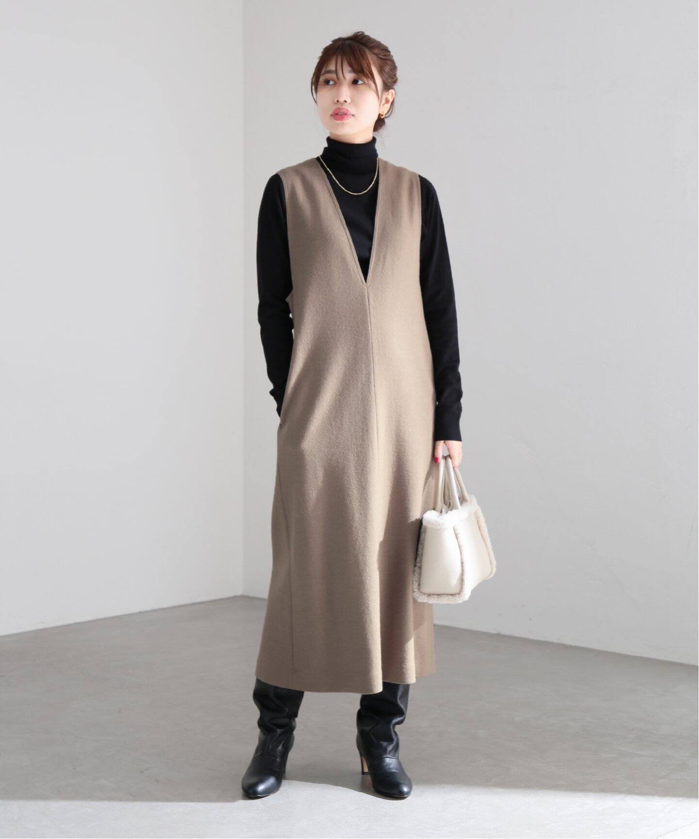 ボイルドウールジャンパースカート（ワンピース）｜La Totalite（ラ  