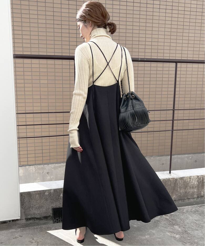 ウールライクツイル キャミソールドレス（ワンピース）｜Spick  