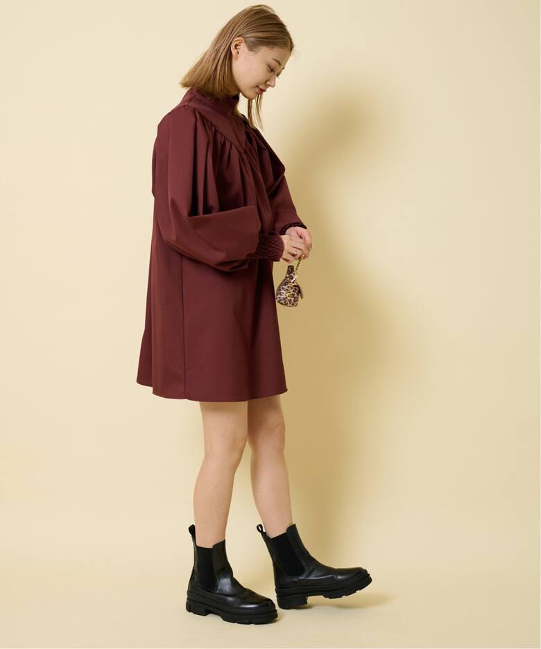 ボリューム スリーブ ミニ ワンピース（ワンピース）｜U by SPICK&SPAN  