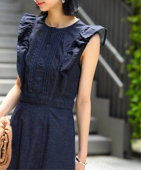 デニムフリルノースリワンピース U By Spick Span ユーバイスピックアンドスパン 公式のファッション通販 Baycrew S Store