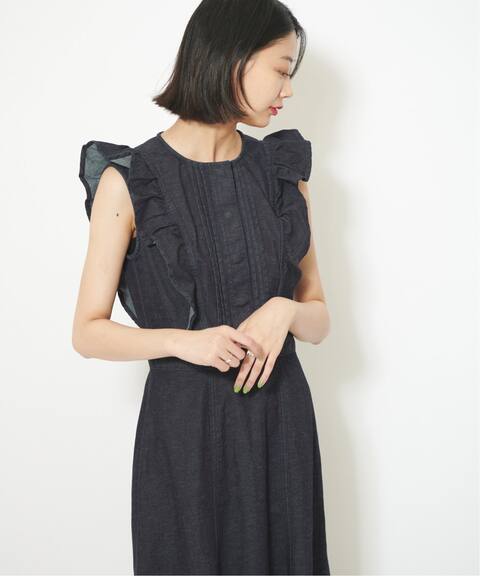 デニムフリルノースリワンピース U By Spick Span ユーバイスピックアンドスパン 公式のファッション通販 Baycrew S Store