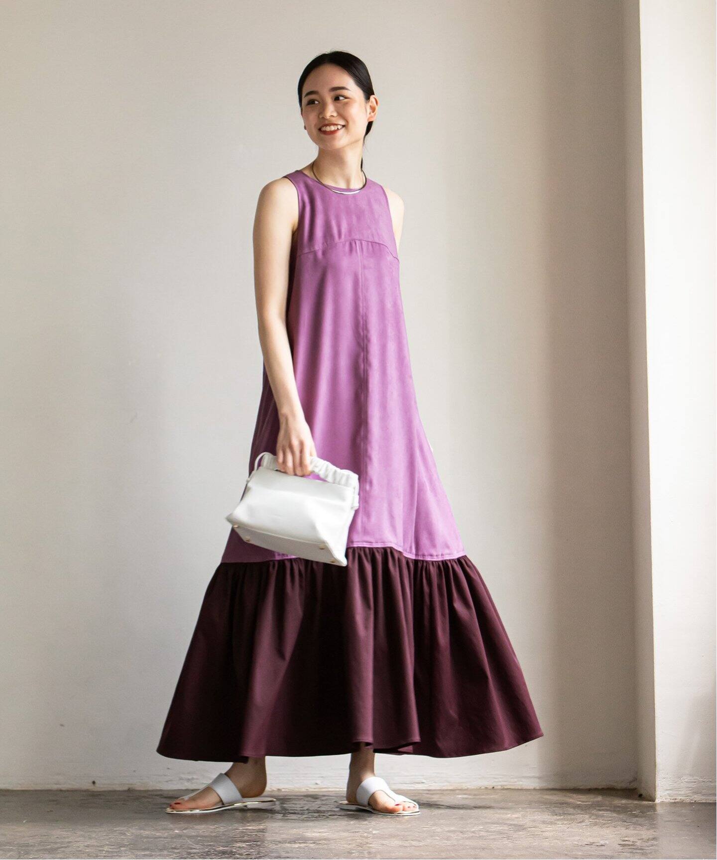 バイカラーワンピース（ワンピース）｜NOBLE（ノーブル）の通販  