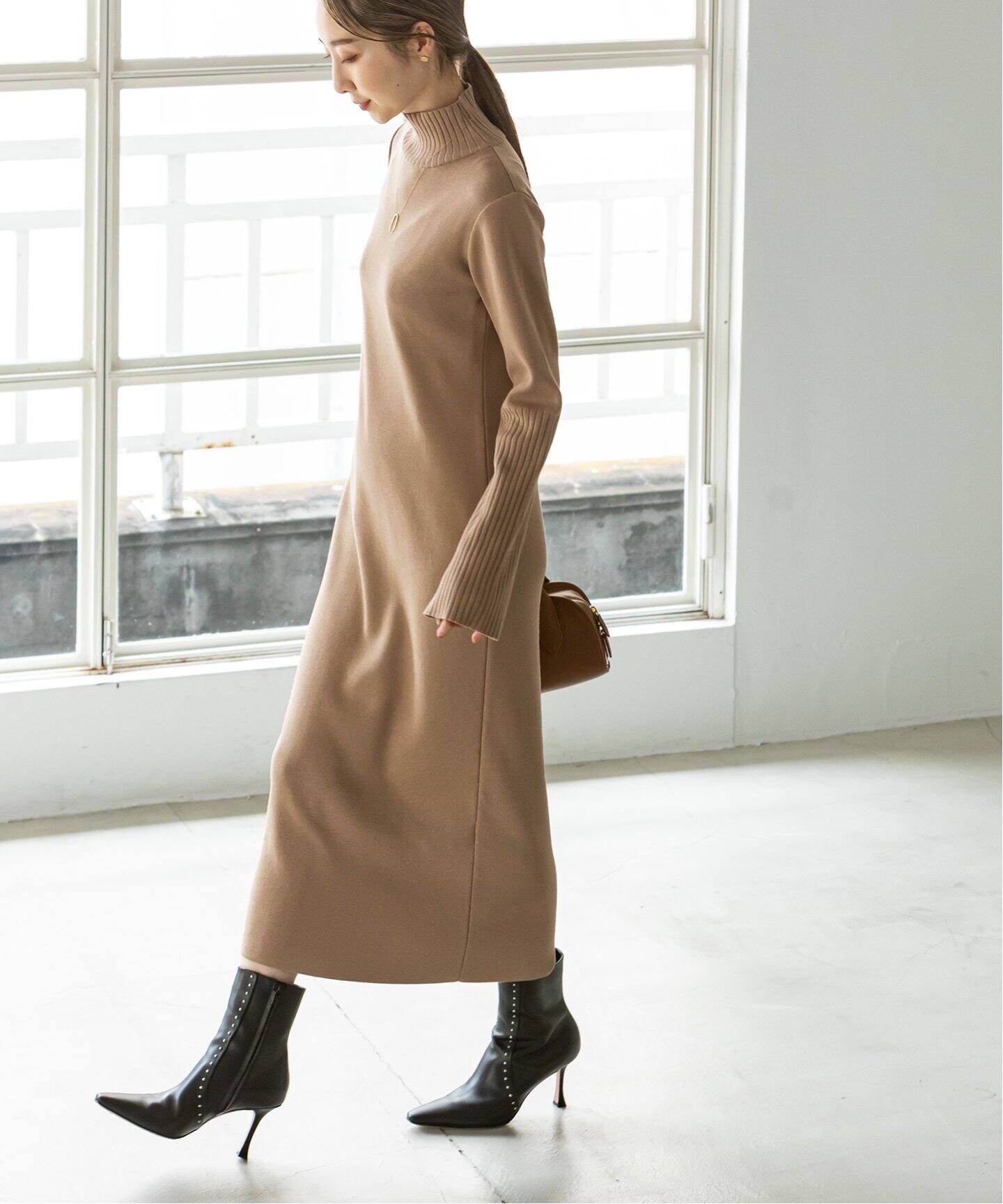 追加 総針iラインニットワンピース Noble ノーブル 公式のファッション通販 Baycrew S Store