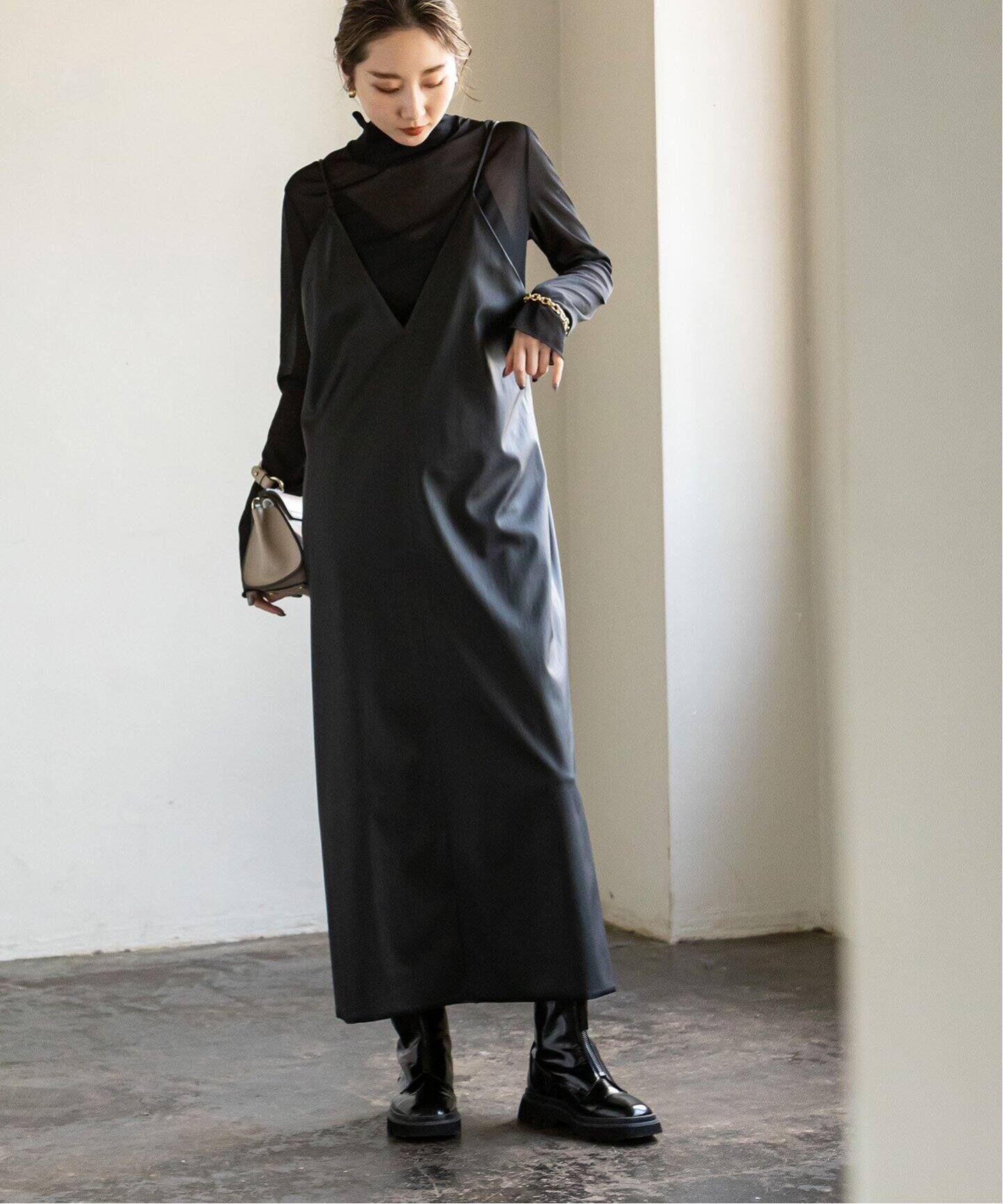 フェイクレザーキャミソールワンピース（ワンピース）｜NOBLE  