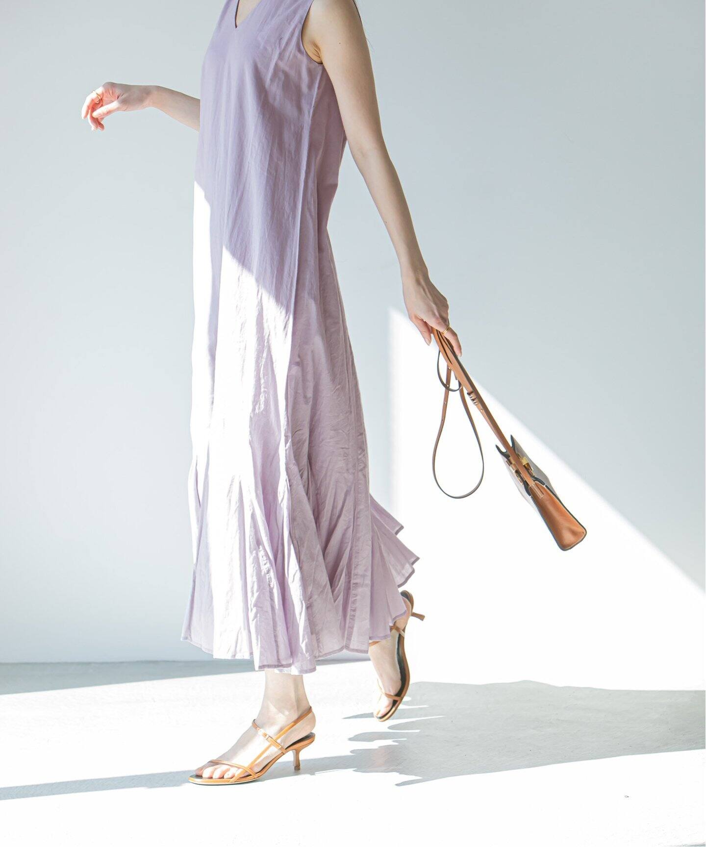 マリハ 夏の月影のドレス 34 パープル - ワンピース｜ノースリーブ 