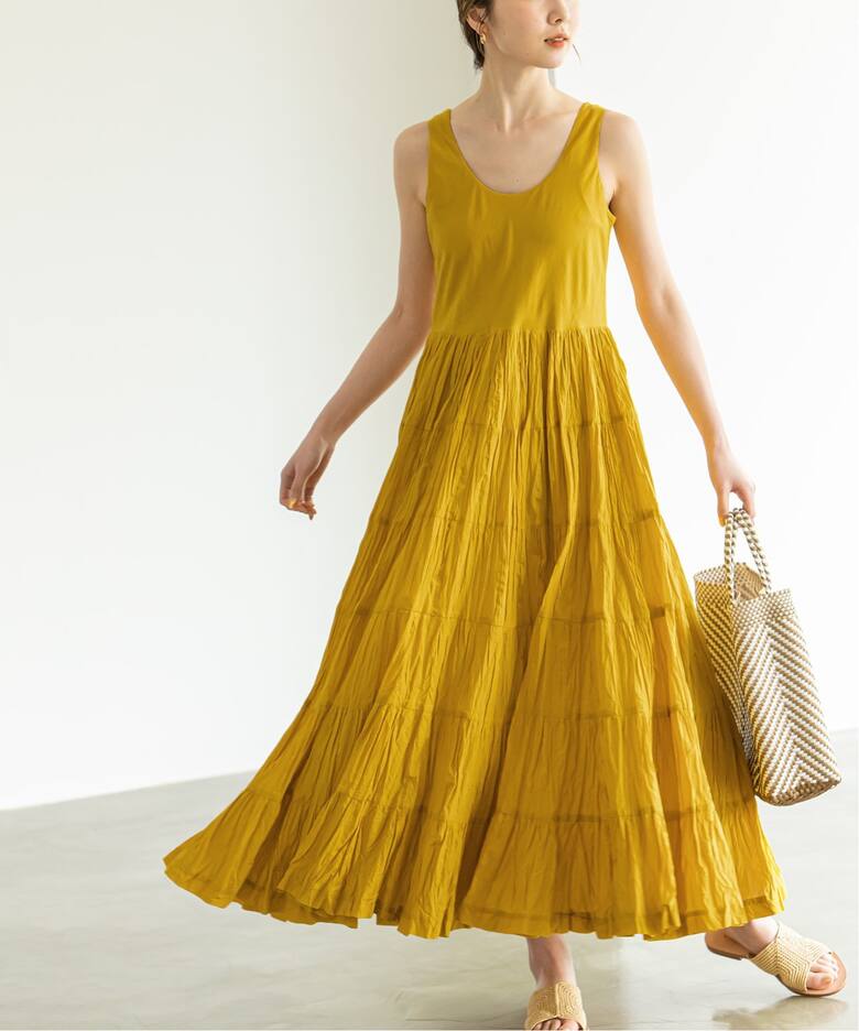 ◇試着のみ◇MARIHA 剥ける マリハ 草原の虹のドレス ノースリーブ【IENA】 