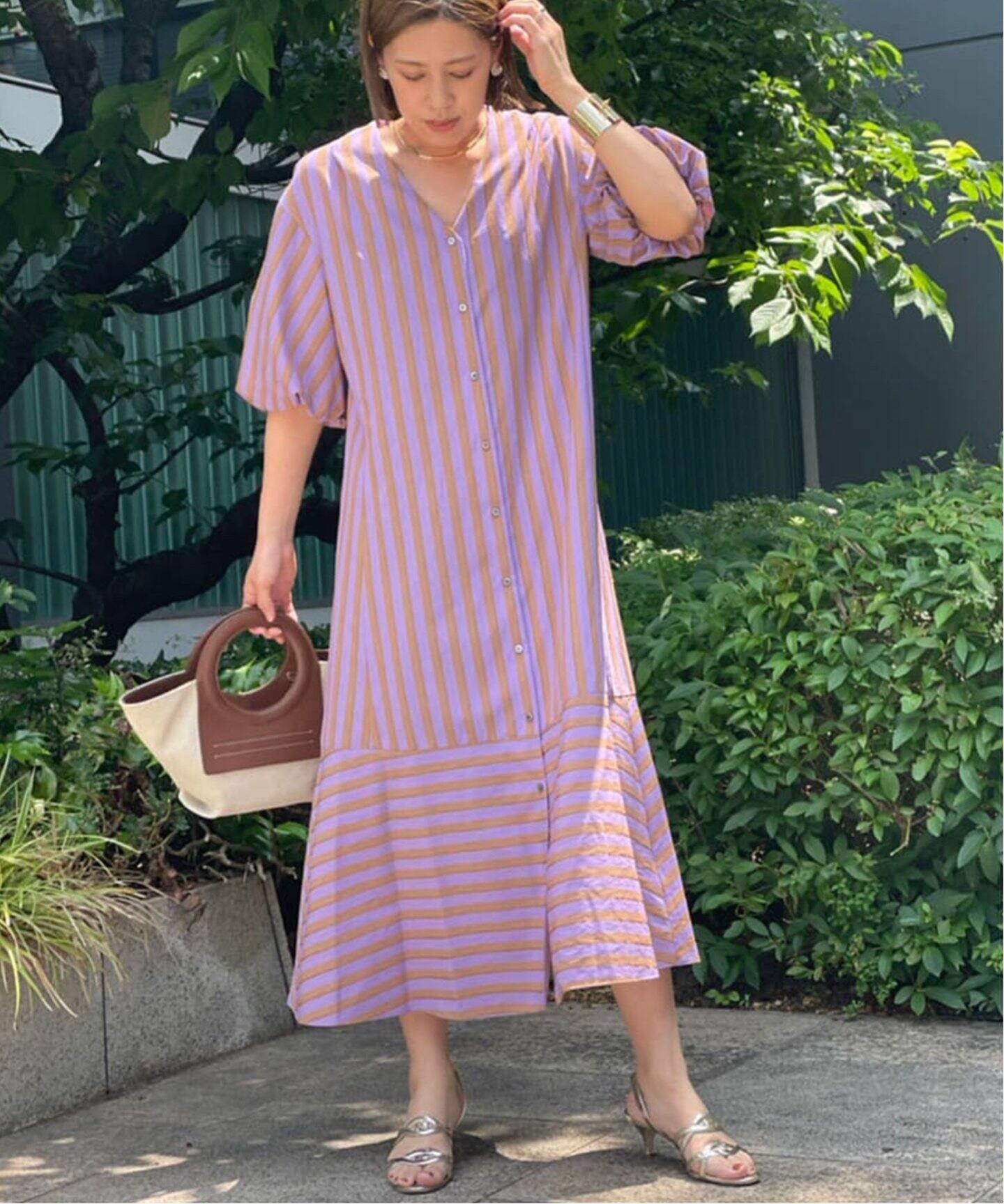 Cangioliストライプ タイプライターワンピース Journal Standard L Essage ジャーナルスタンダード レサージュ 公式のファッション通販 Baycrew S Store