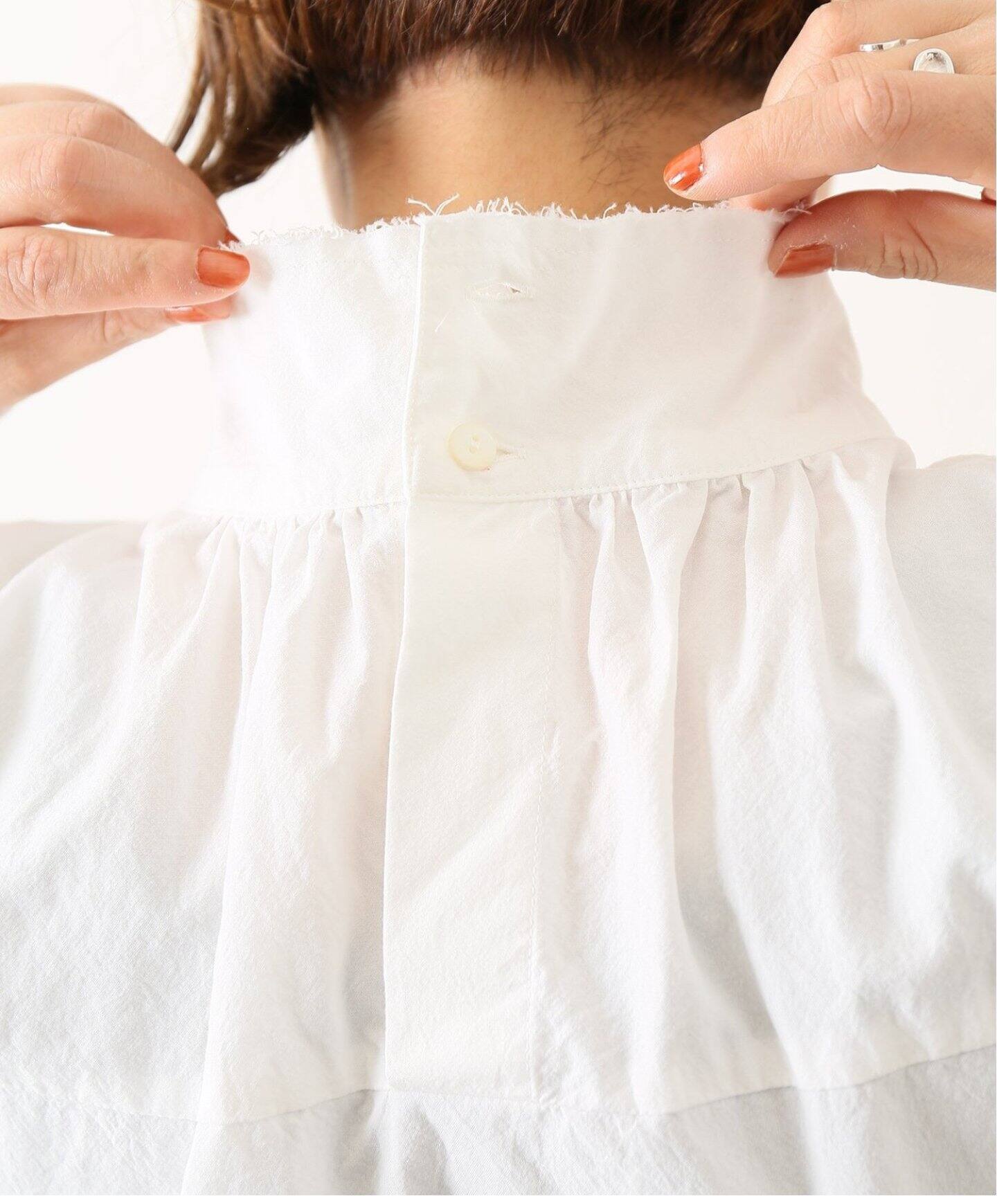 ブロードワッシャー ハイネックパフワンピース（ワンピース  