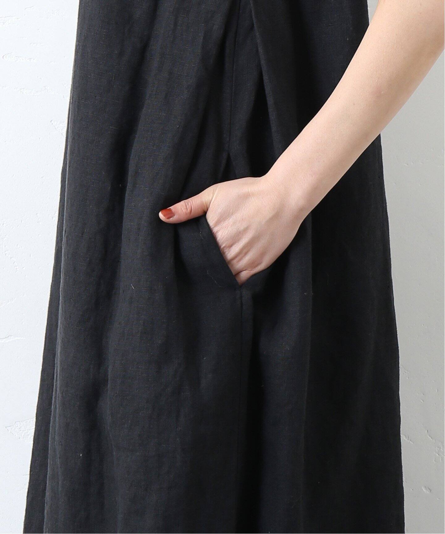 リネンキャンバスノースリーブワンピース（ワンピース）｜journal  