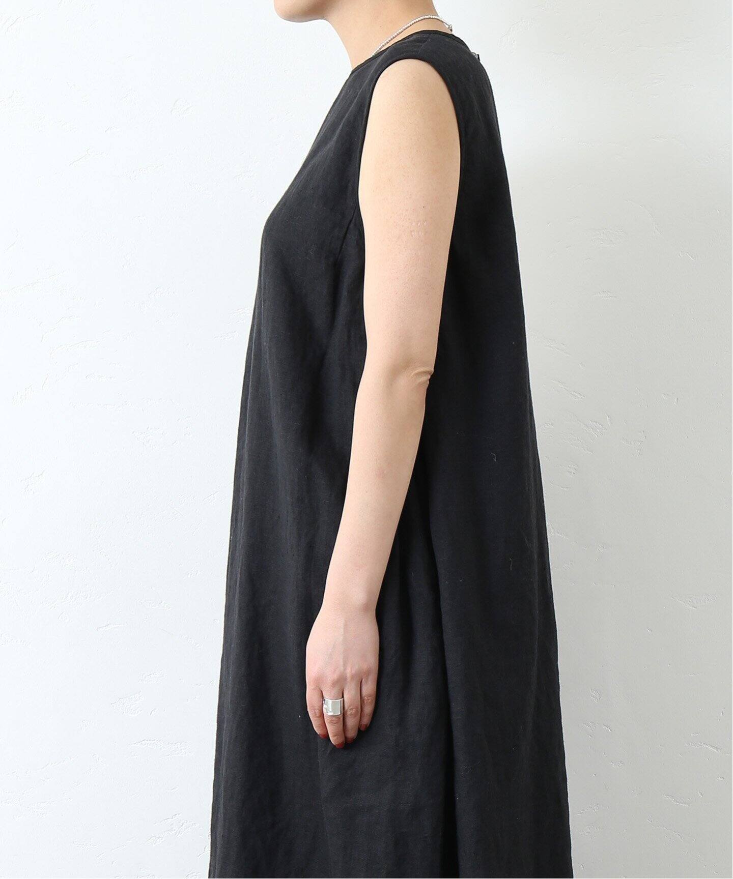 リネンキャンバスノースリーブワンピース（ワンピース）｜journal  