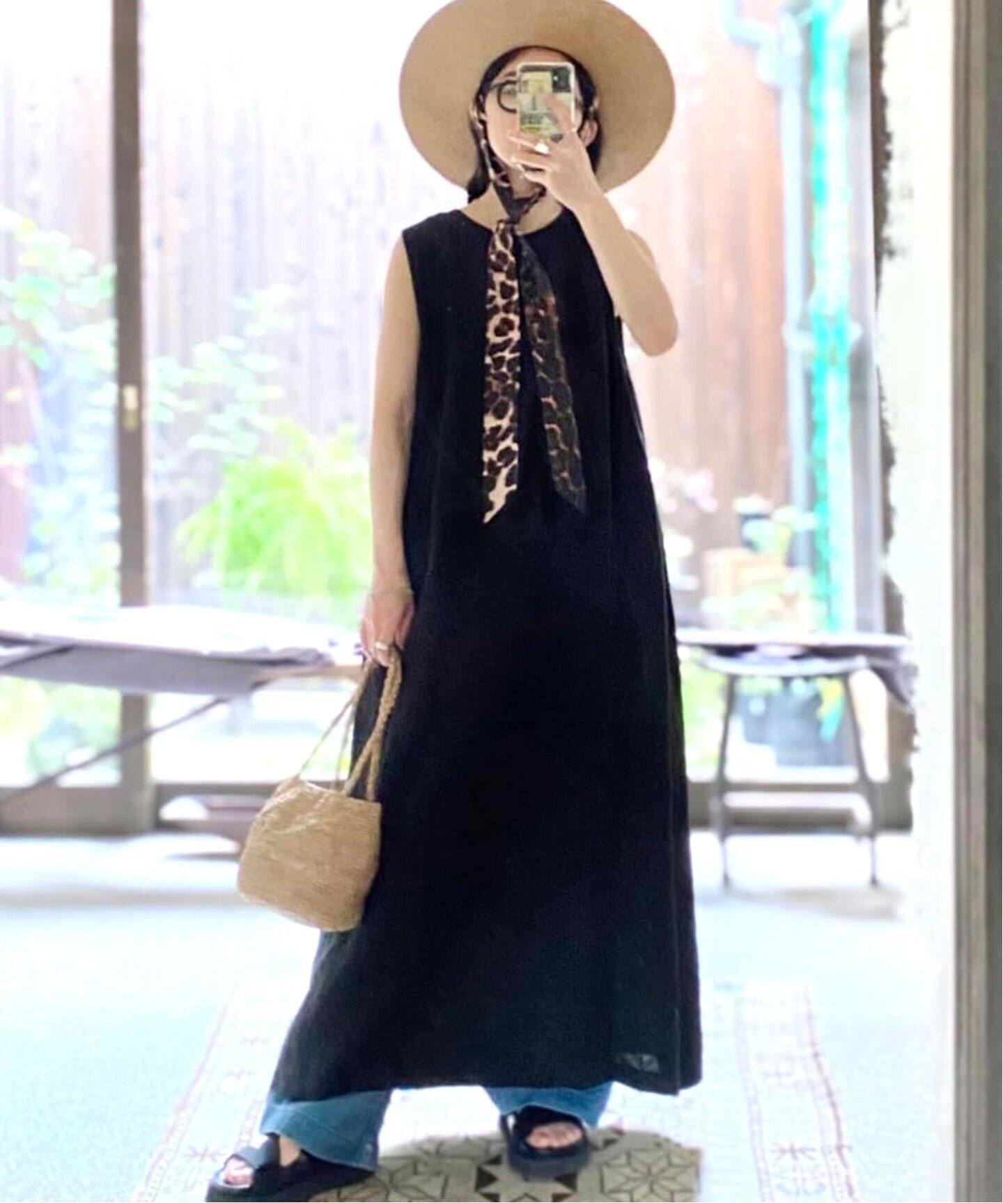 リネンキャンバス ノースリーブワンピース（ワンピース）｜journal  