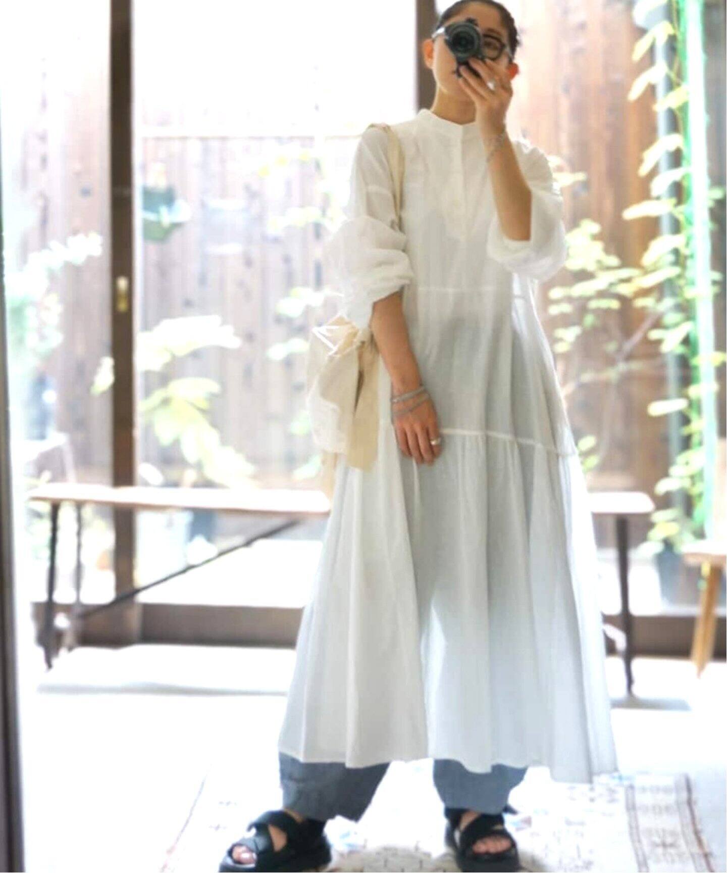 キャンブリック ティアードワンピース（ワンピース）｜journal  