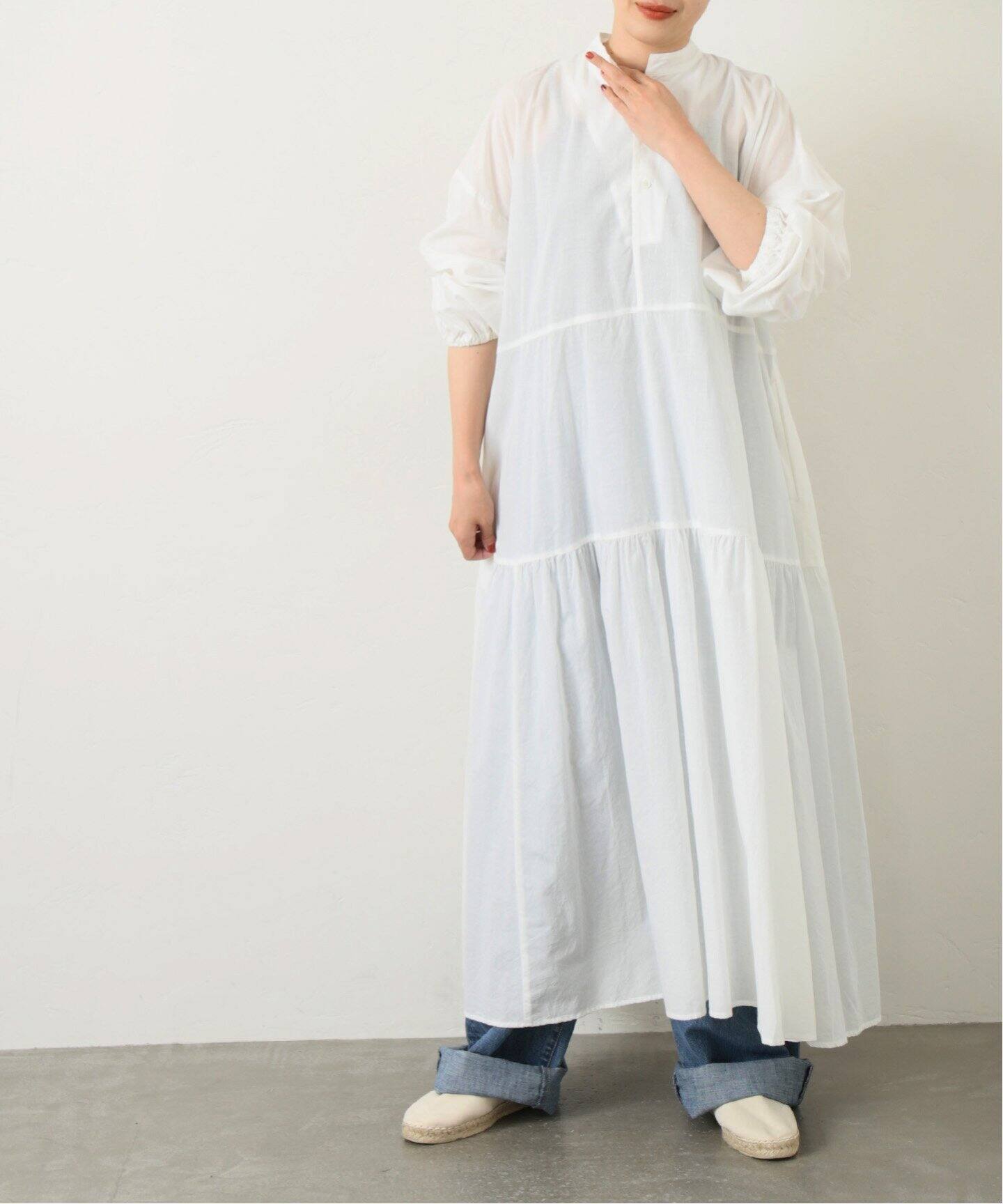 キャンブリック ティアードワンピース（ワンピース）｜journal  