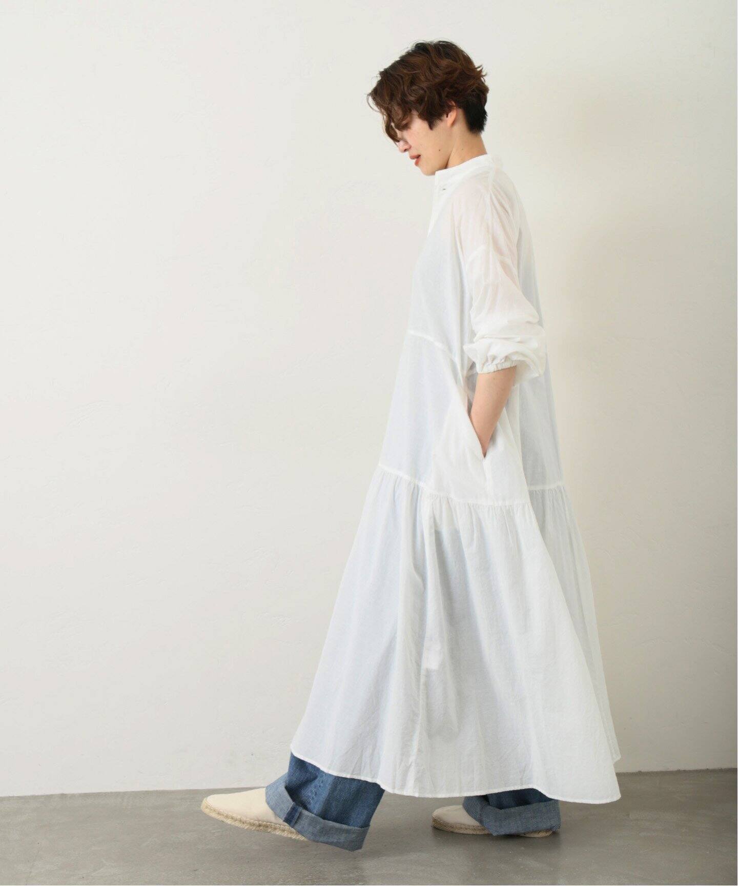 キャンブリック ティアードワンピース（ワンピース）｜journal  