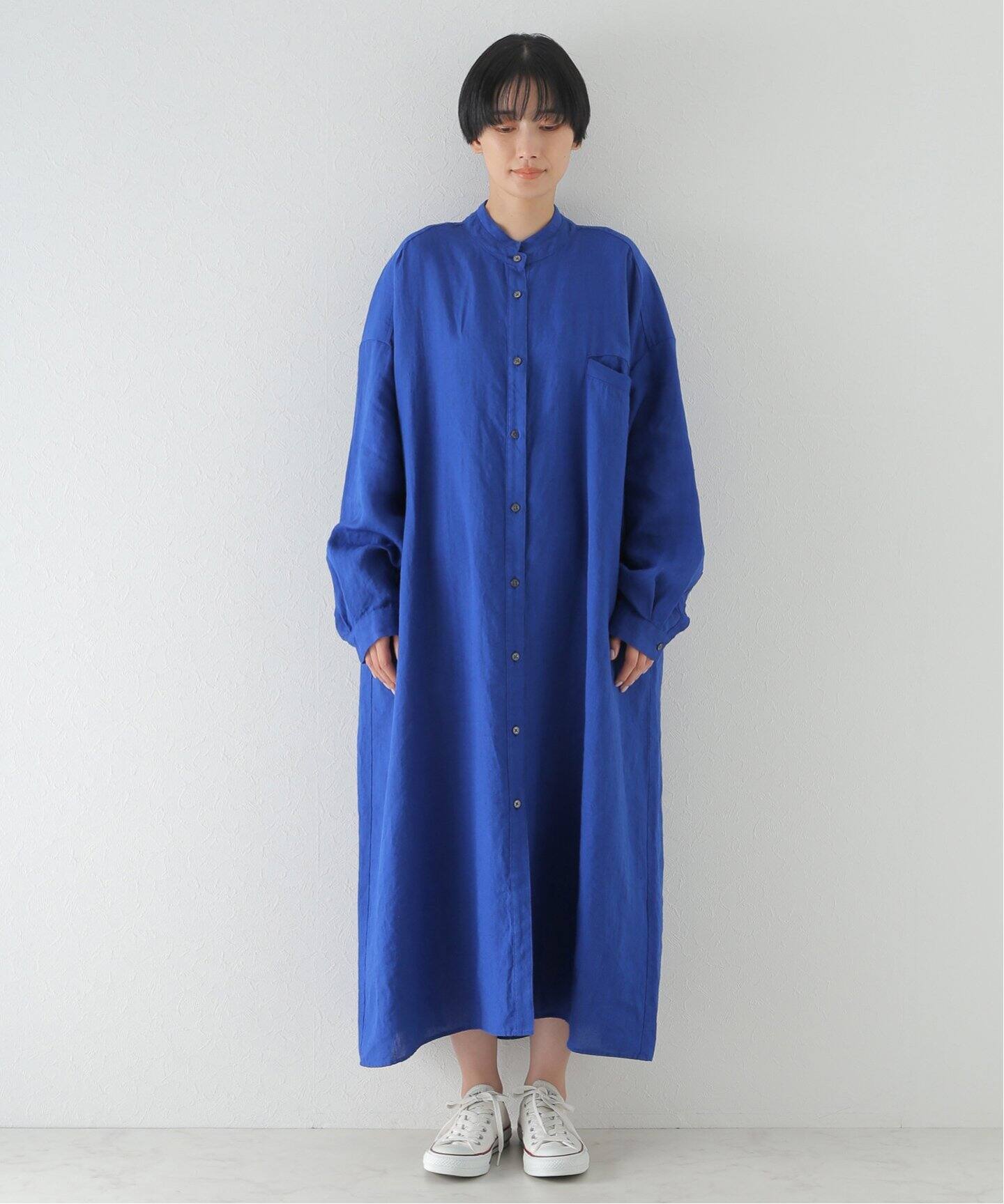 リネンワッシャー Big-シャツワンピース（ワンピース）｜journal 