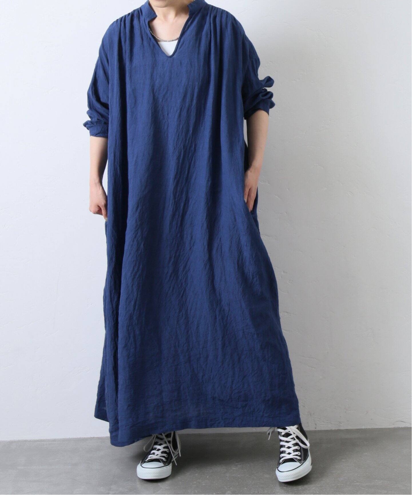 リネンキーネックワンピース（ワンピース）｜journal standard luxe  