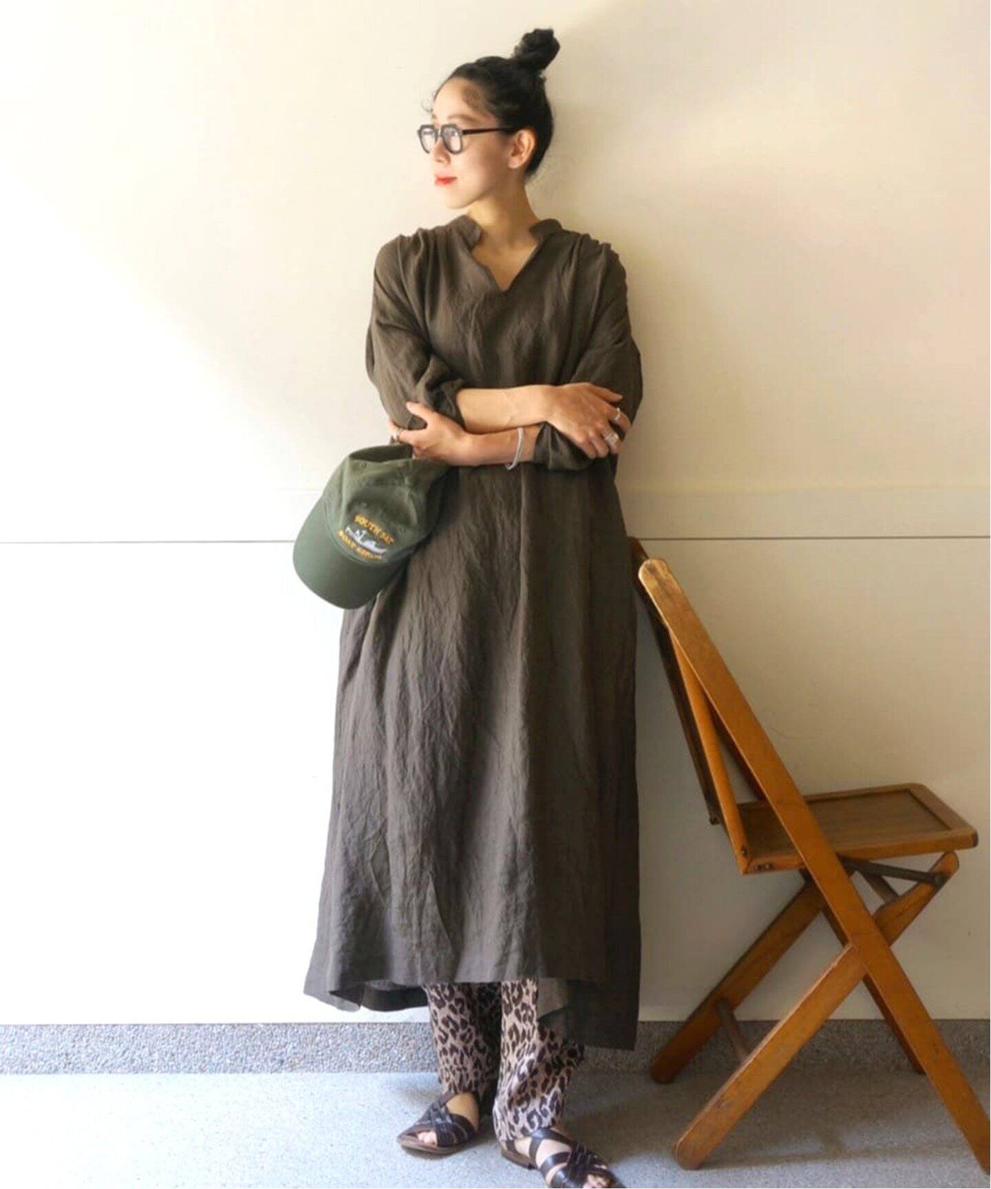 リネンキーネックワンピース（ワンピース）｜journal standard luxe 