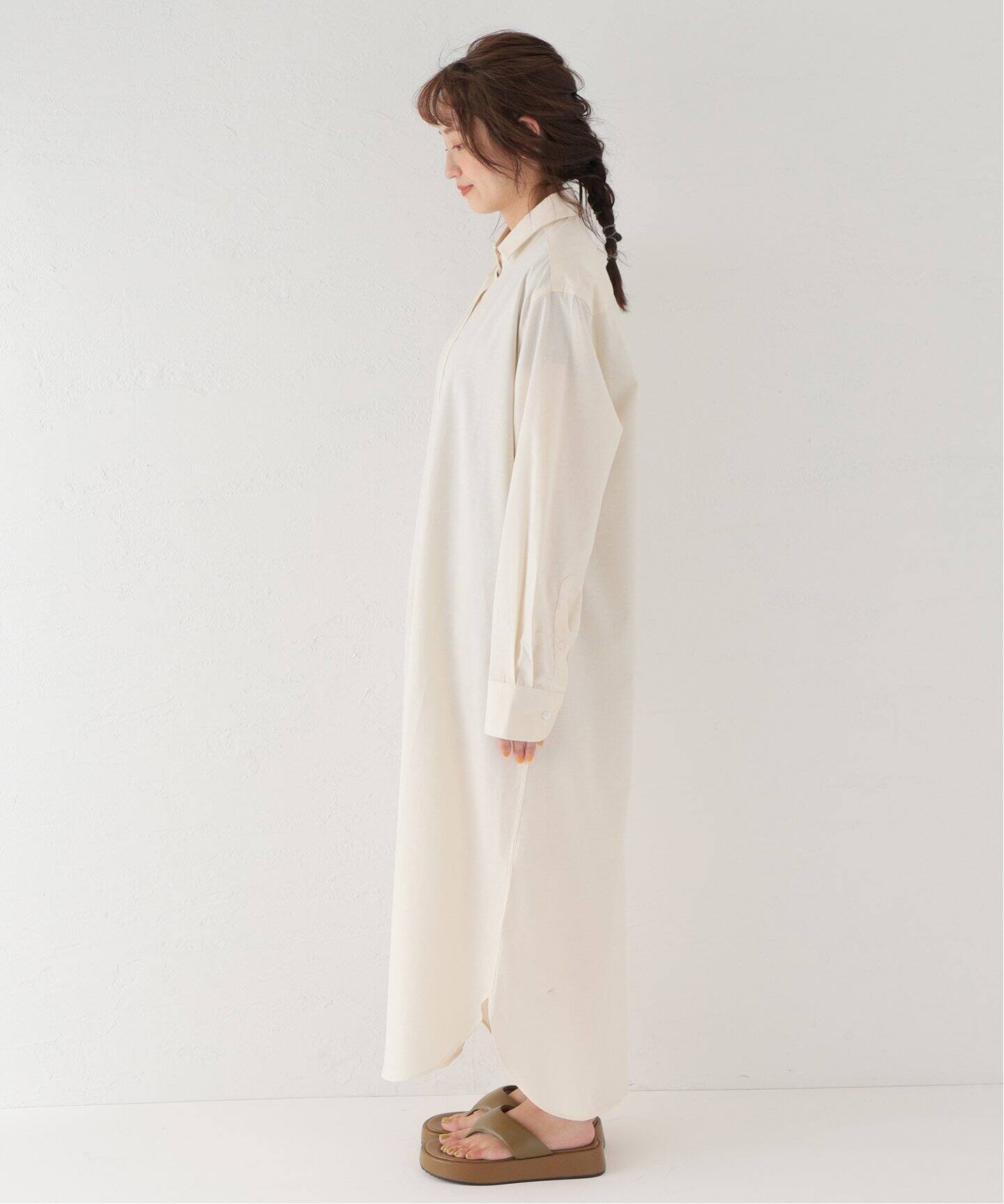 BASERANGE/ベースレンジ】OLE SHIRT DRESS：ワンピース（ワンピース  