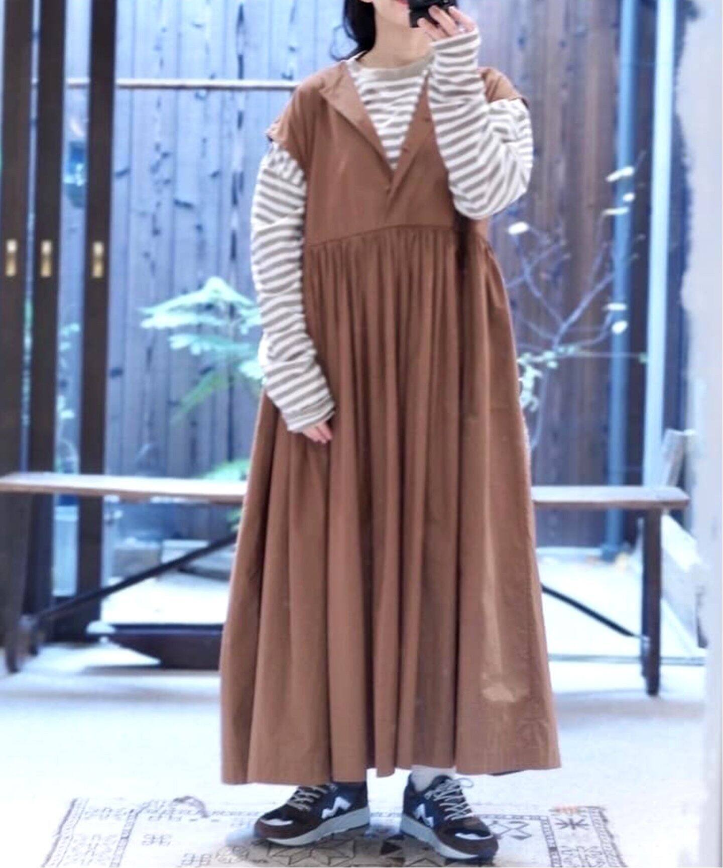 Khadi ＆ Co/カディ&コー】 GATHERED DRESS-ARIA（ワンピース 