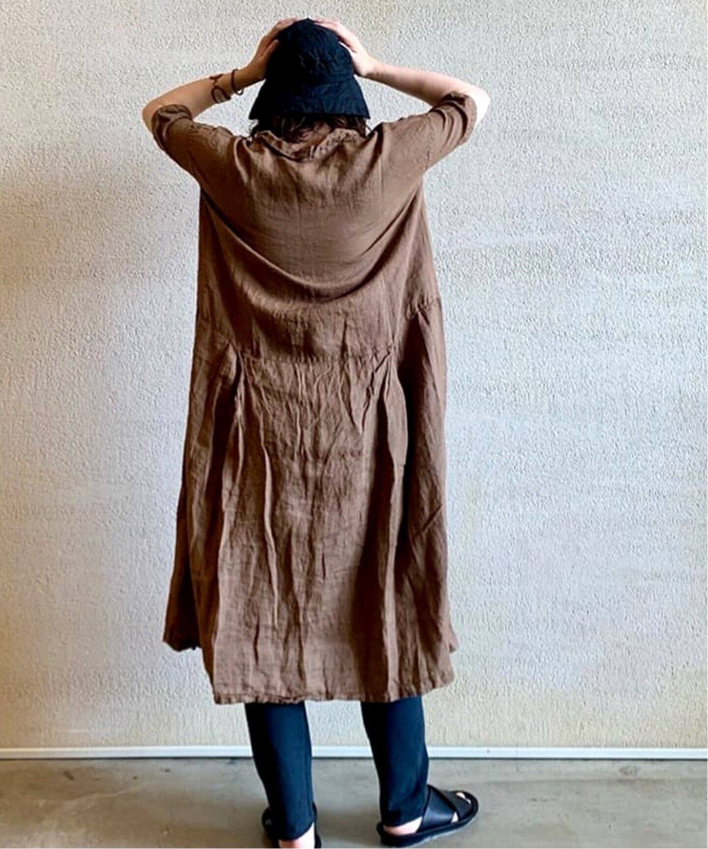 ALBUM DI FAMIGLIA/アルバム ディ ファミリア】 LIGHT LINEN DRESS 
