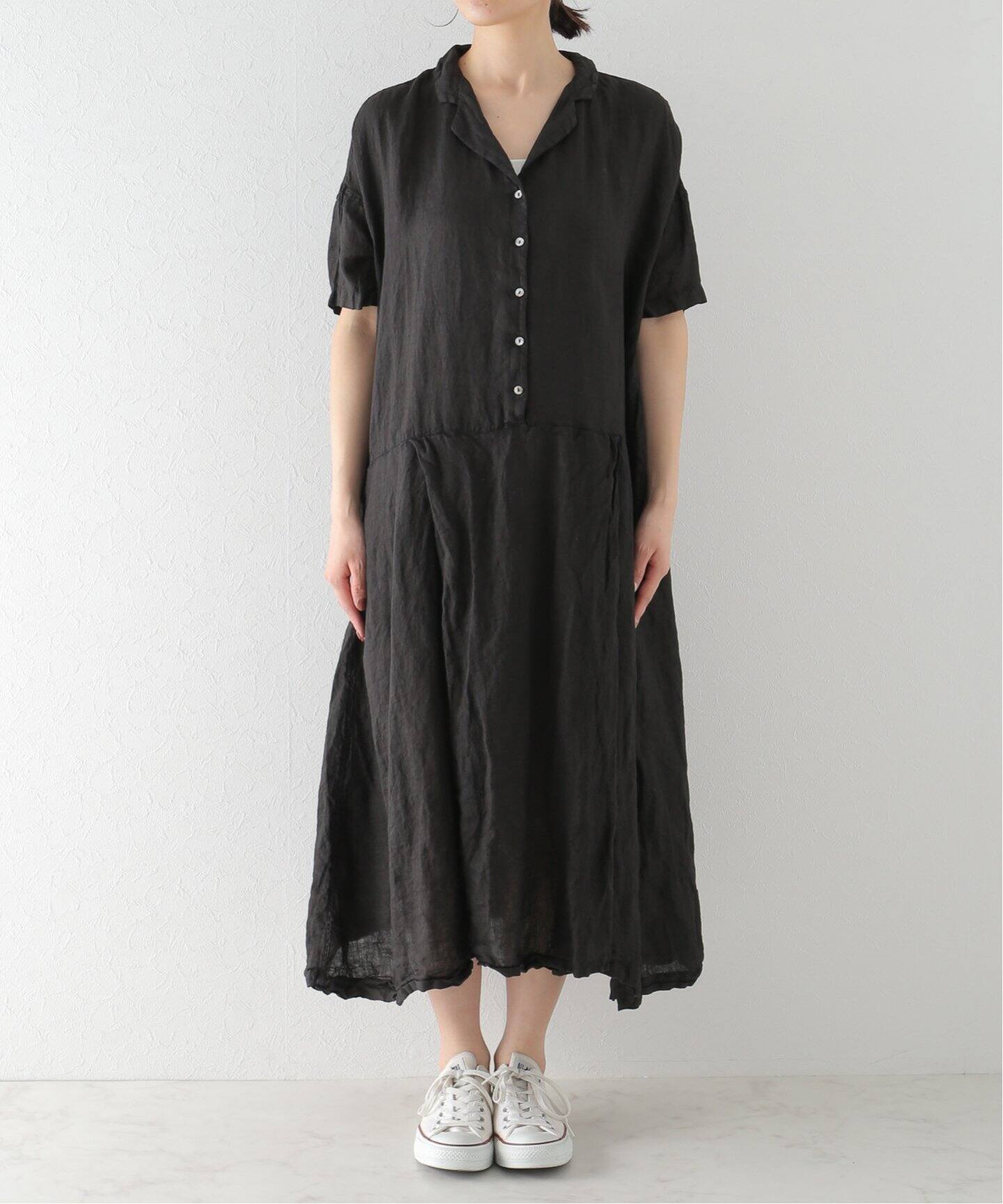 ALBUM DI FAMIGLIA/アルバム ディ ファミリア】 LIGHT LINEN DRESS  