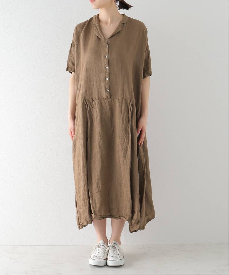 ALBUM DI FAMIGLIA/アルバム ディ ファミリア】 LIGHT LINEN DRESS  