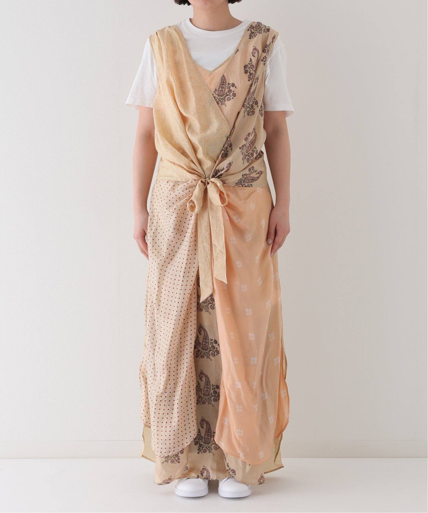 MES DEMOISELLES / メドモアゼル】PATCH SLEEVELESS DRESS（ワンピース 